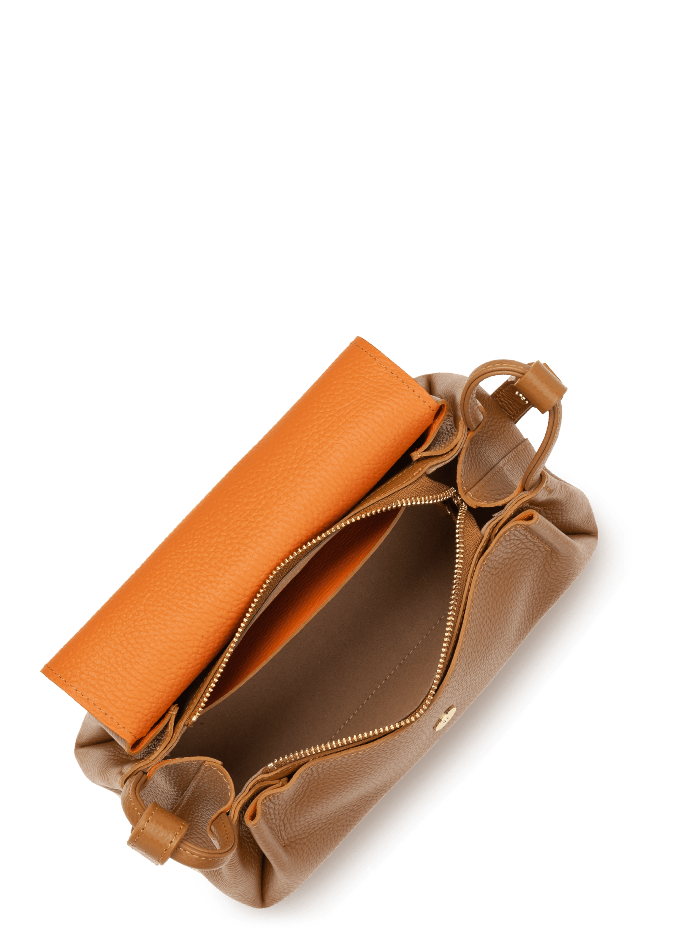 Sac trotteur - accordéon double LANCASTER Marron