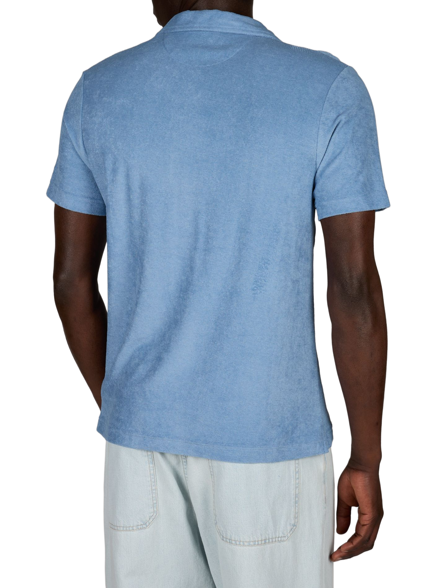 Kurzarm-Poloshirt aus Frottee MC2 SAINT BARTH Blau