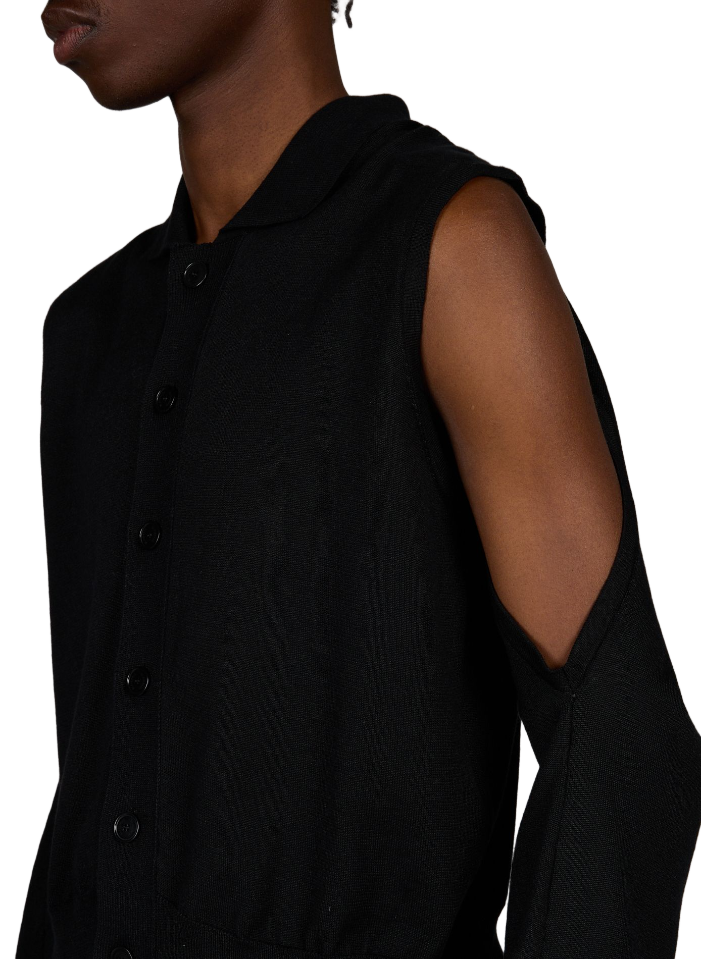 Top en coton mélangé ALAINPAUL Noir