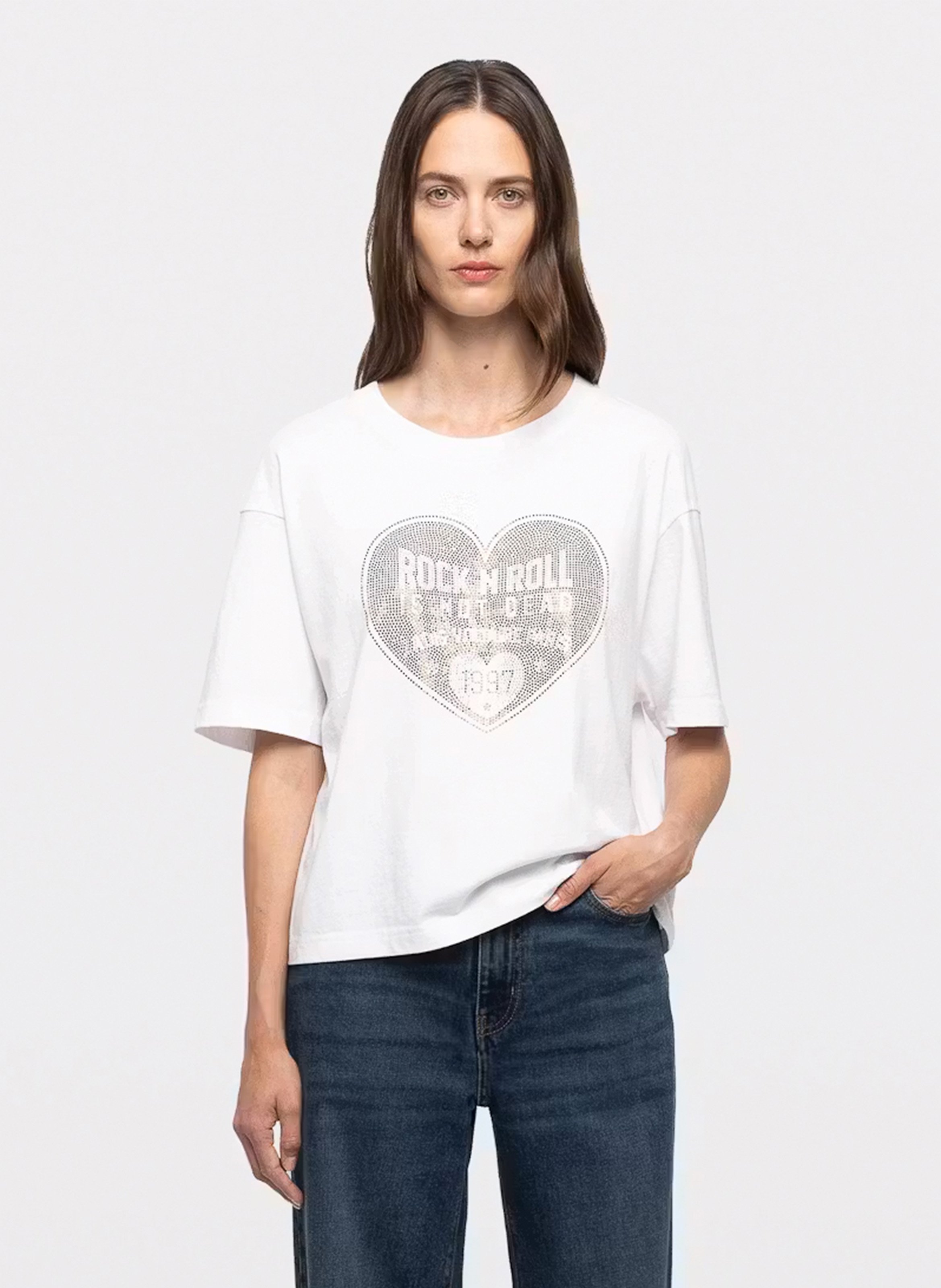 Tee-shirt droit en coton taida ZADIG&VOLTAIRE Blanc