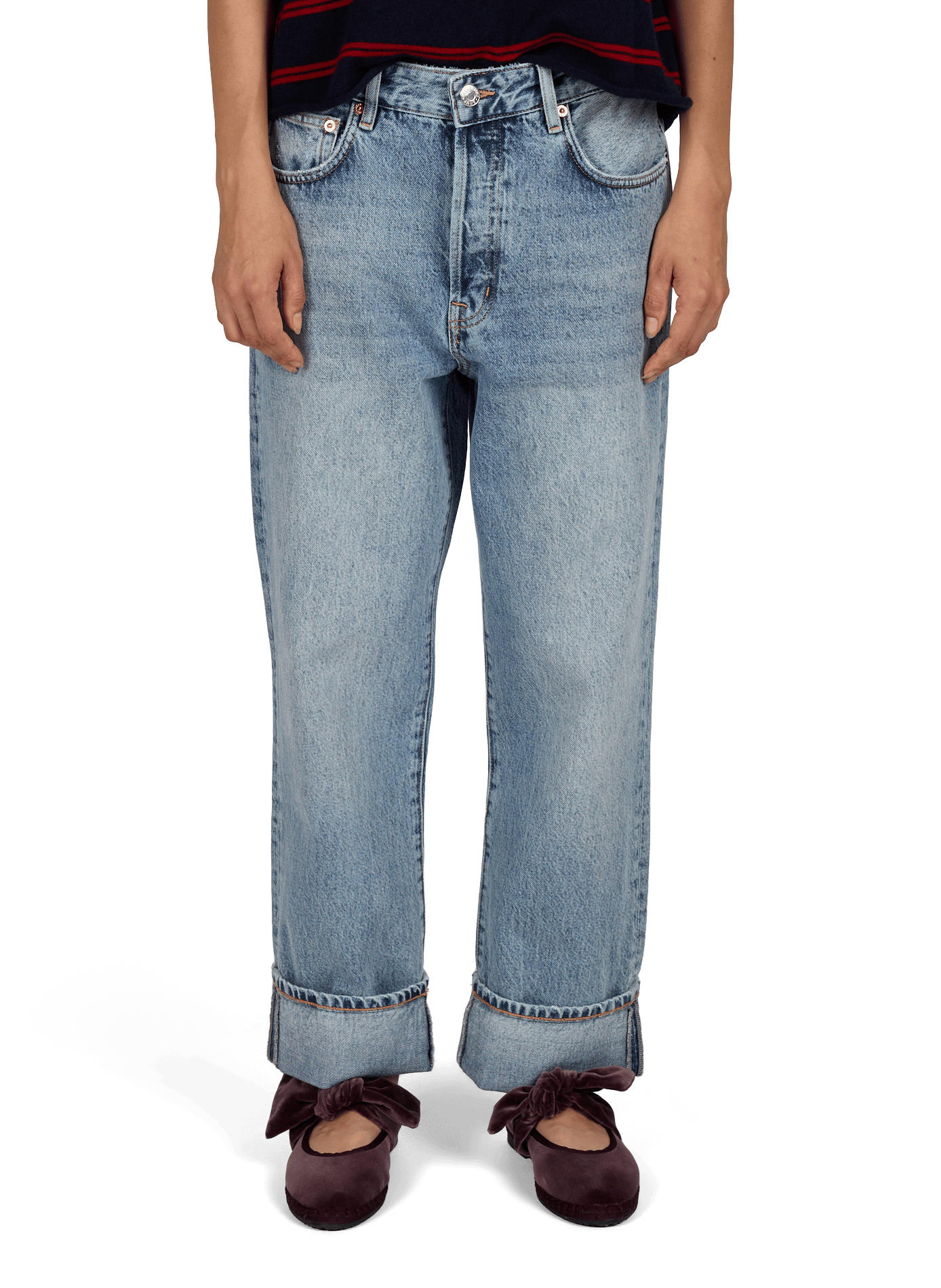 Weite Baumwolljeans BELLEROSE Blau