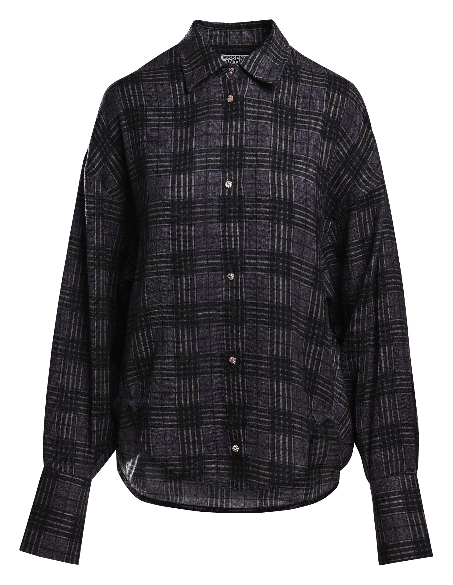 Chemise droite col classique en coton mélangé kiss ESSENTIEL ANTWERP Gris