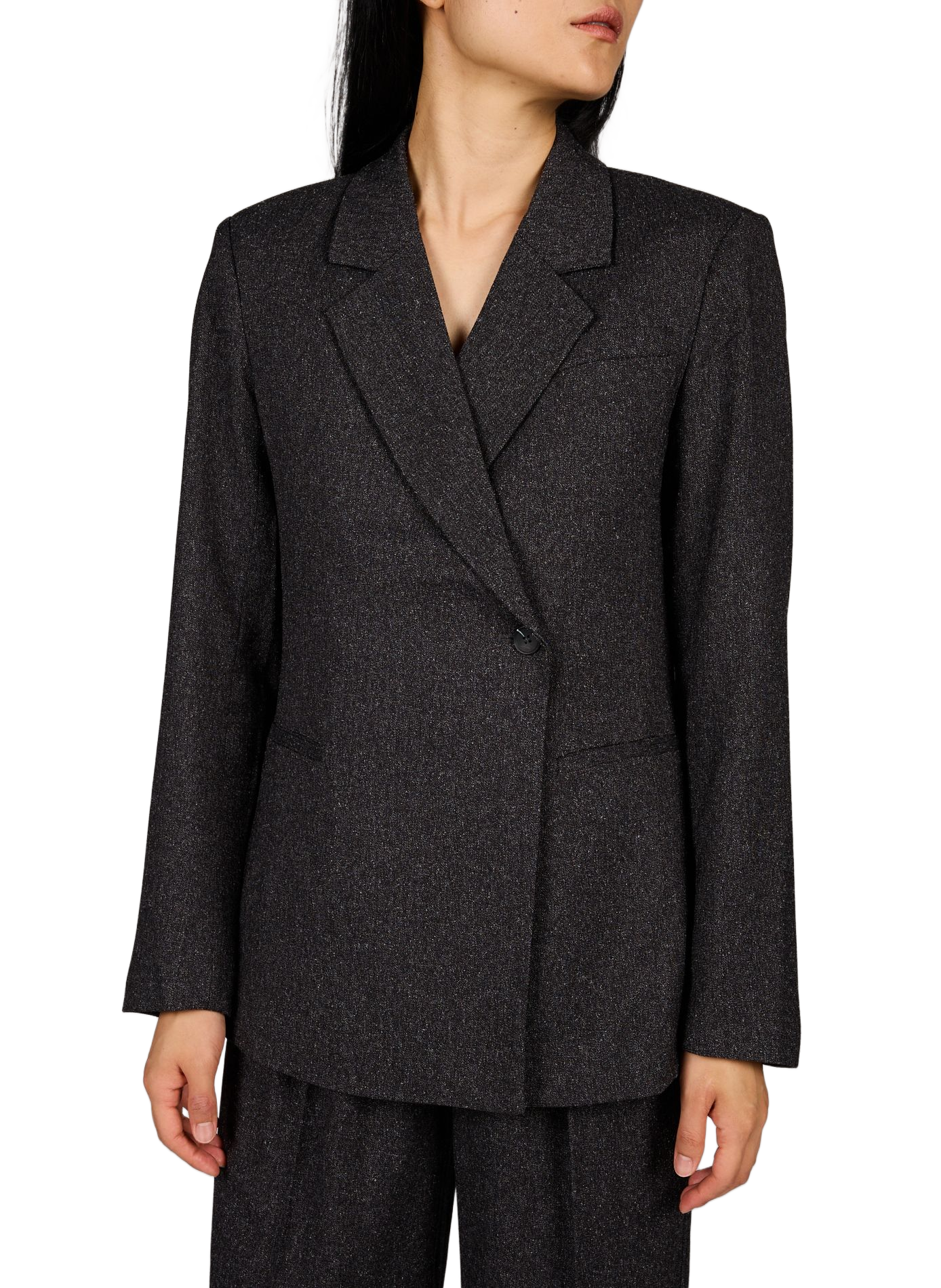 Blazer mit Revers OBJECT Schwarz