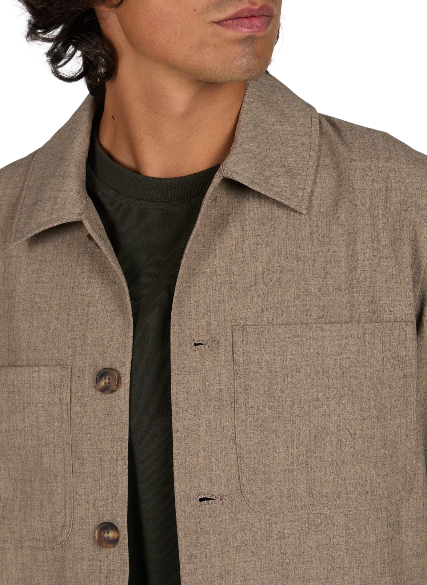 Gerade geschnittene einfarbige Jacke LES DEUX Braun