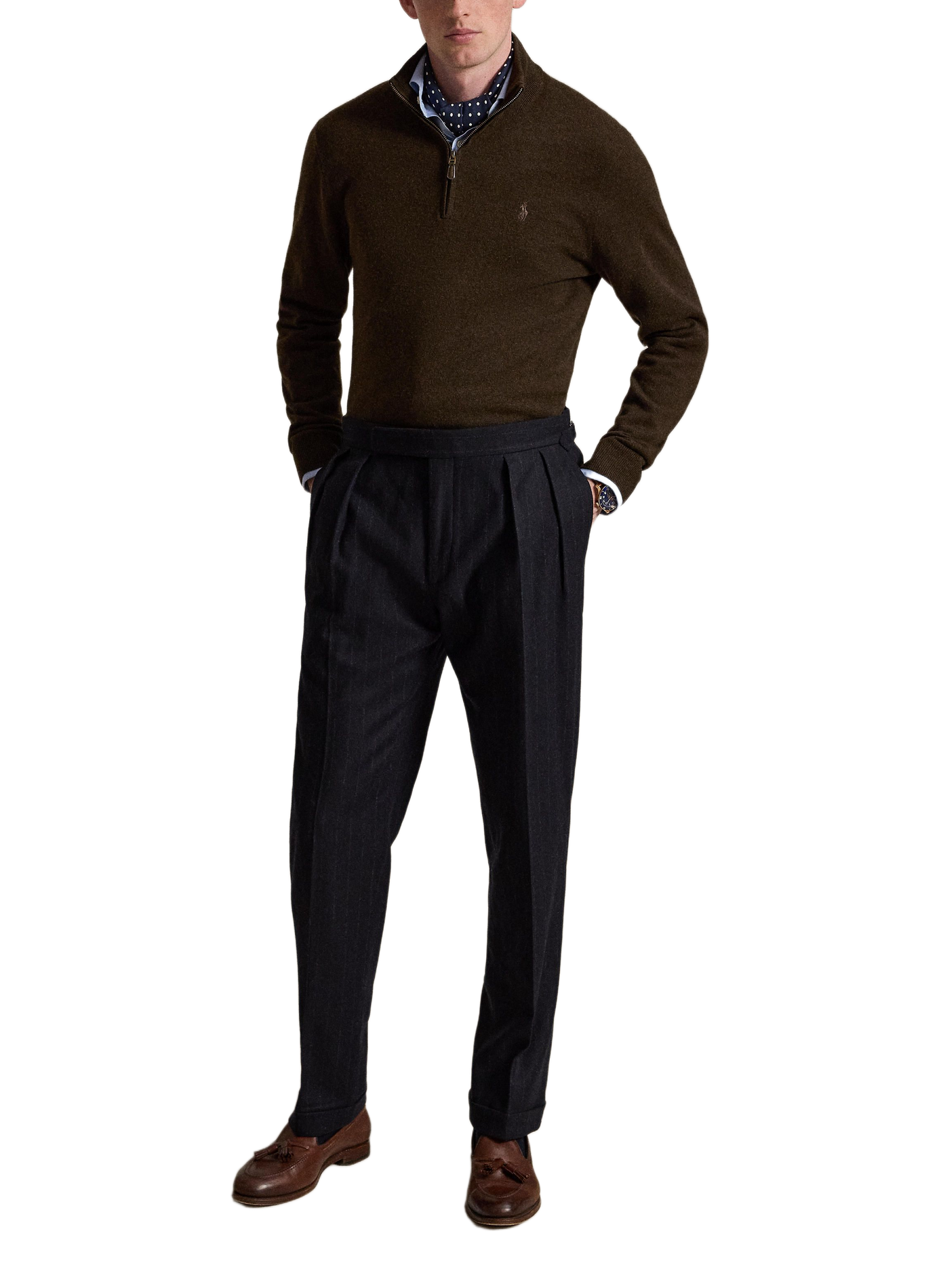 Pull col zippé en laine | Beige POLO RALPH LAUREN Homme