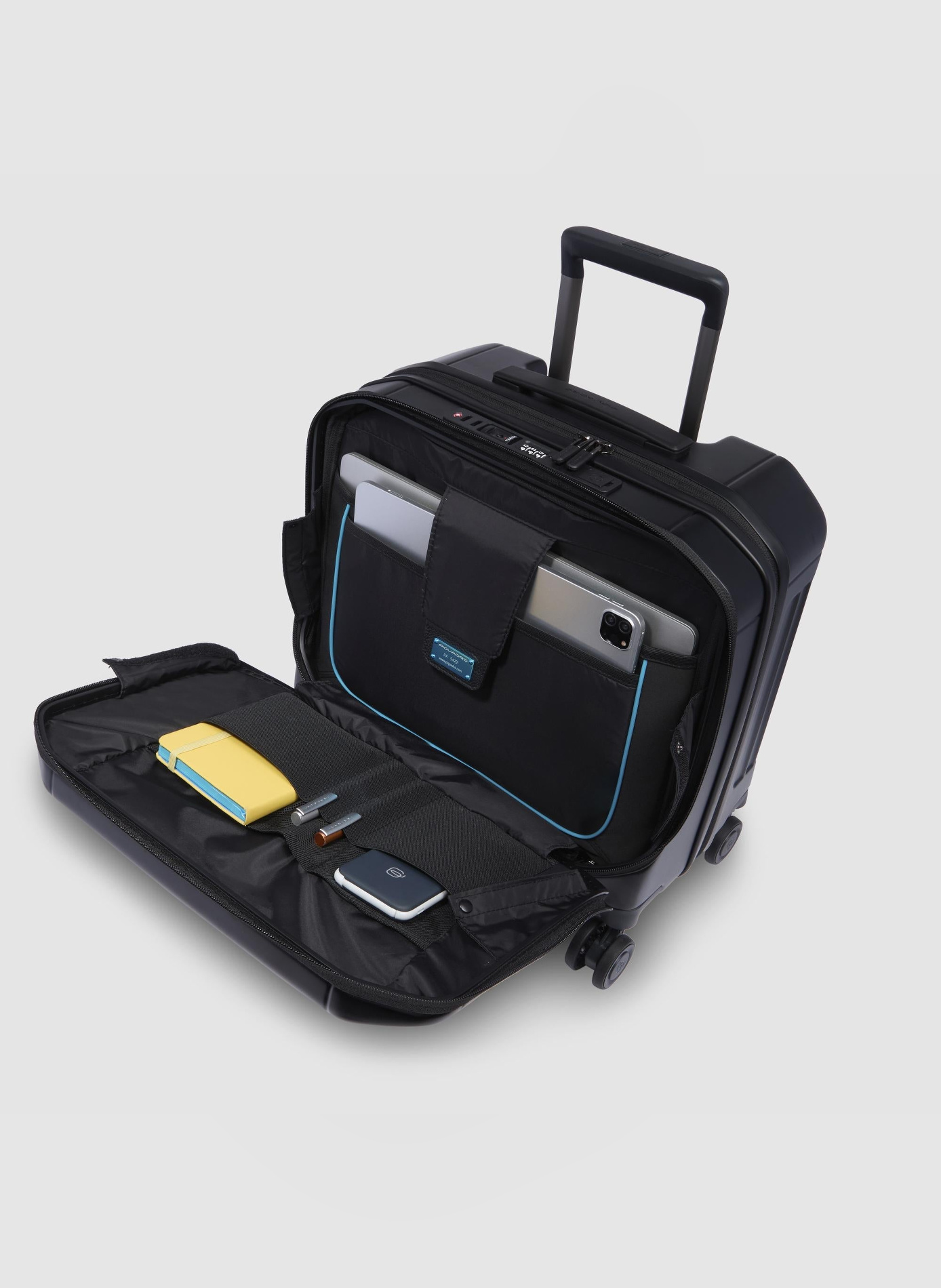Cartable trolley d'ordinateur 15,6" PIQUADRO Noir