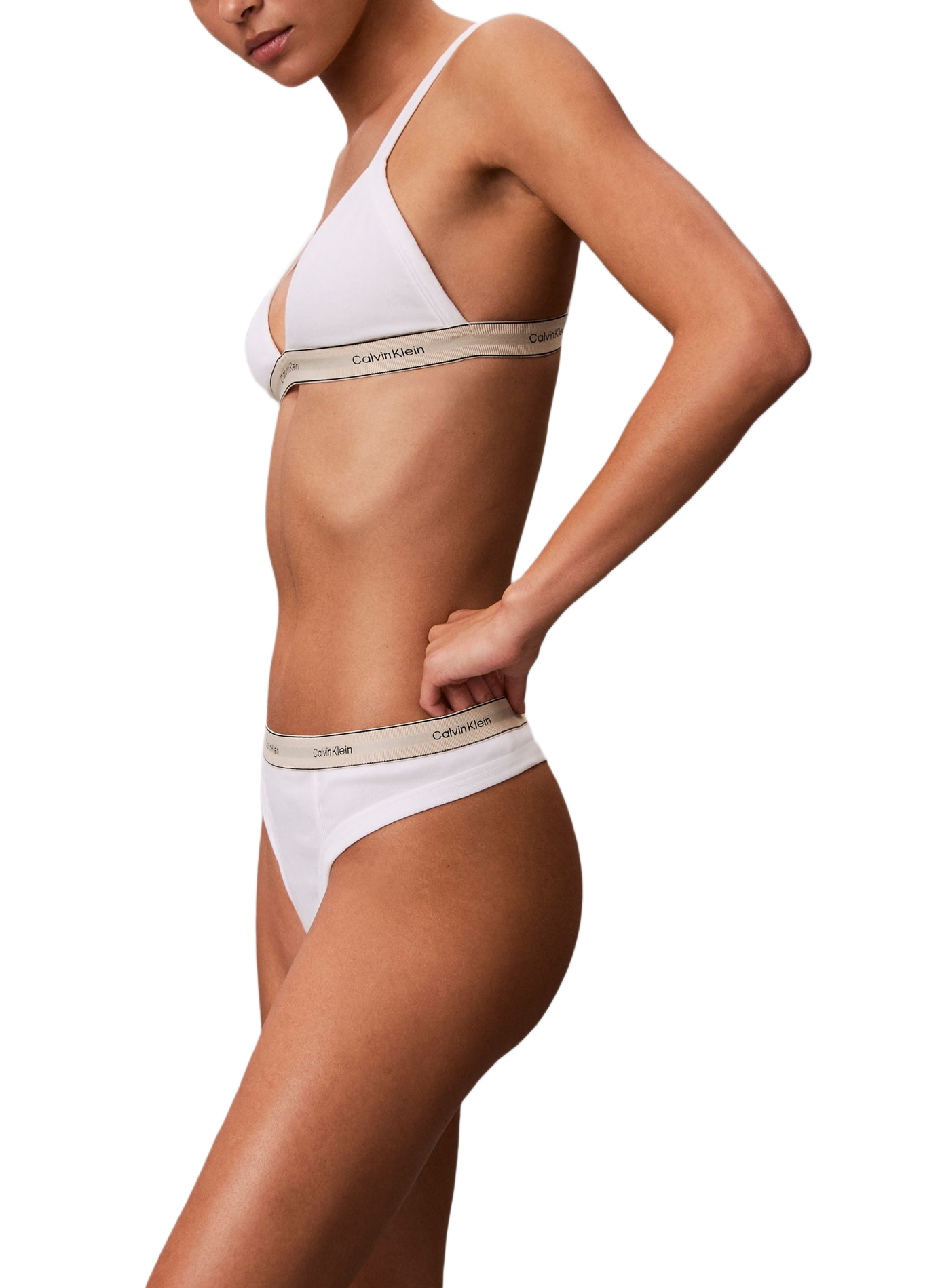 Culotte à logo en coton mélangé CALVIN KLEIN Wit