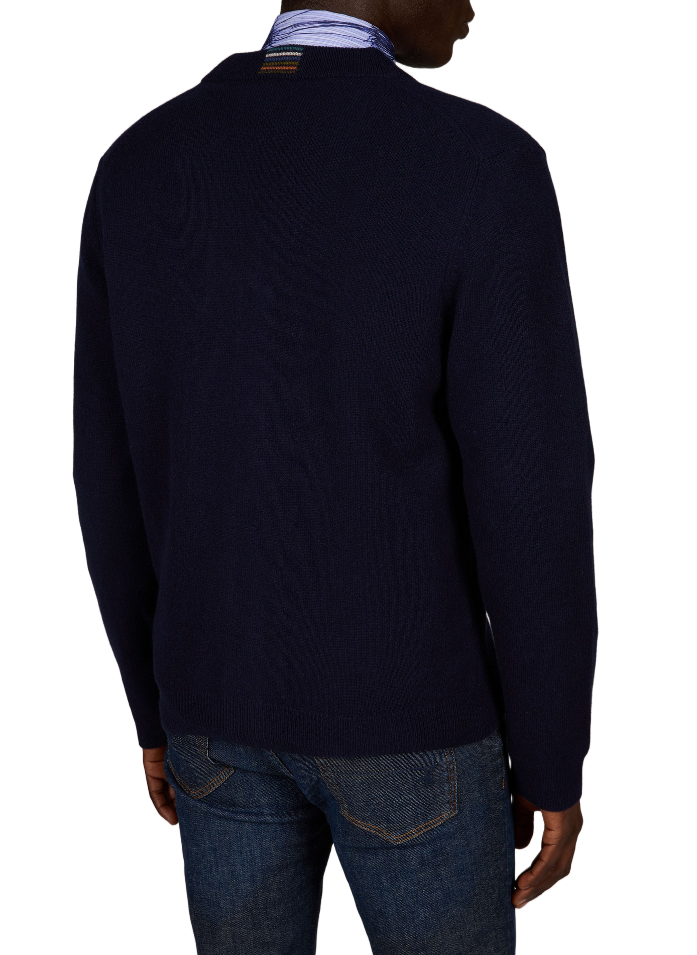 Straight-cut merino wool cardigan PAUL SMITH Blue