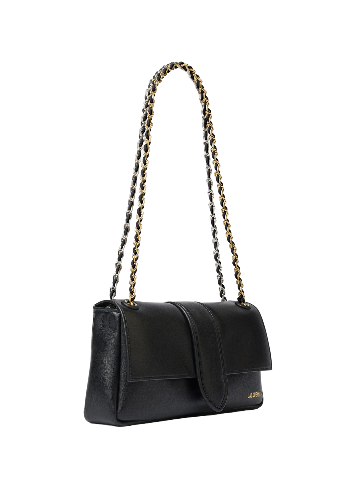 Le Bambino Chaîne en cuir d'agneau JACQUEMUS Black