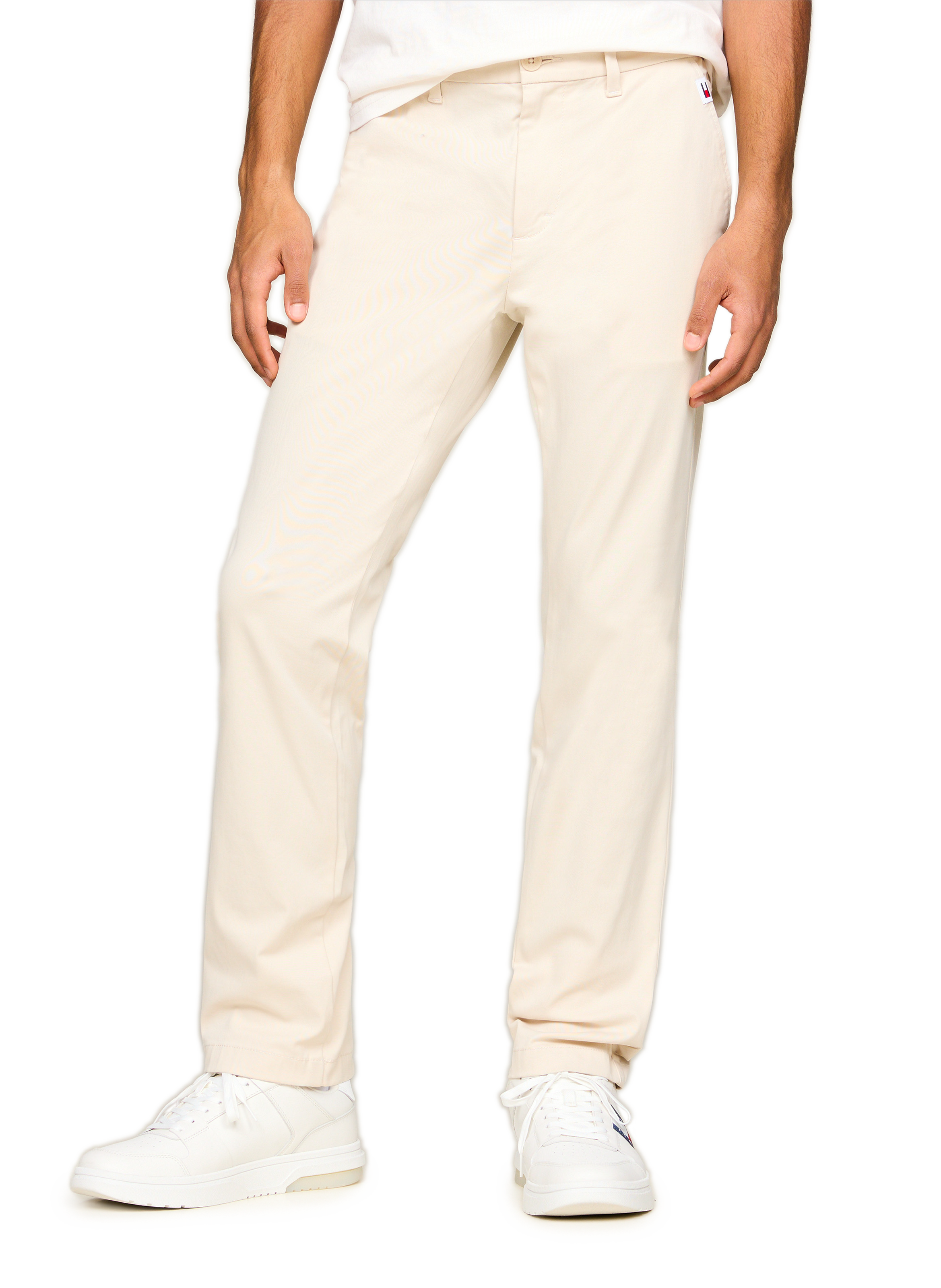 TOMMY HILFIGER Bedford slim-fit cotton trousers Beige