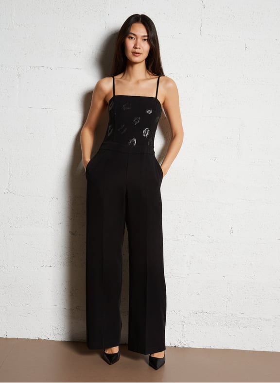 Combinaison droite Noir by IKKS IKKS Combinaison droite Noir