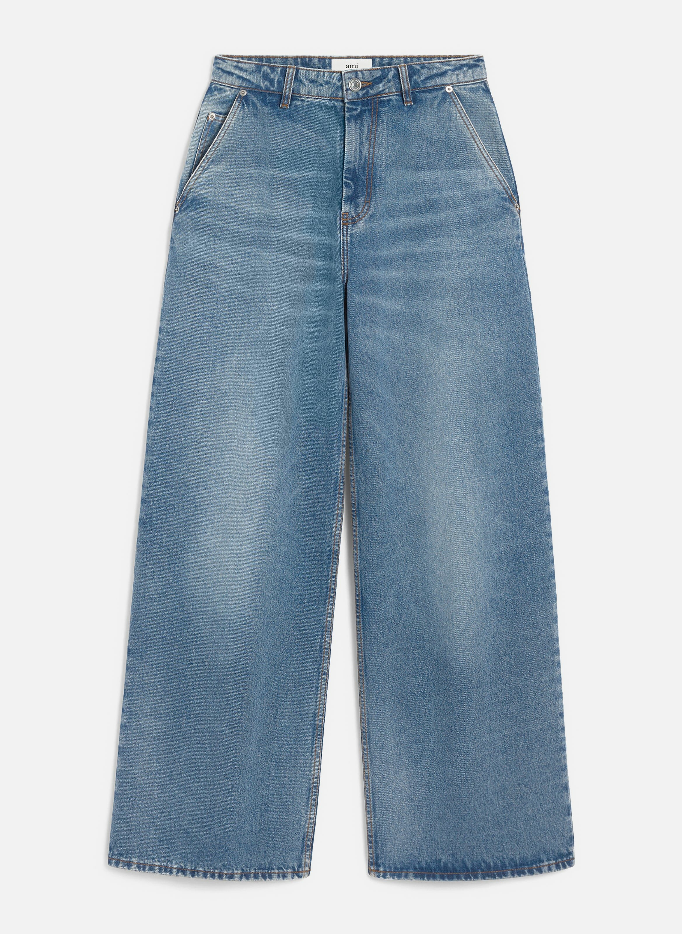 Jean coupe très large en coton AMI PARIS Bleu