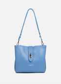 Bucket bag - Top Double  Bleu santorin - in - argent
