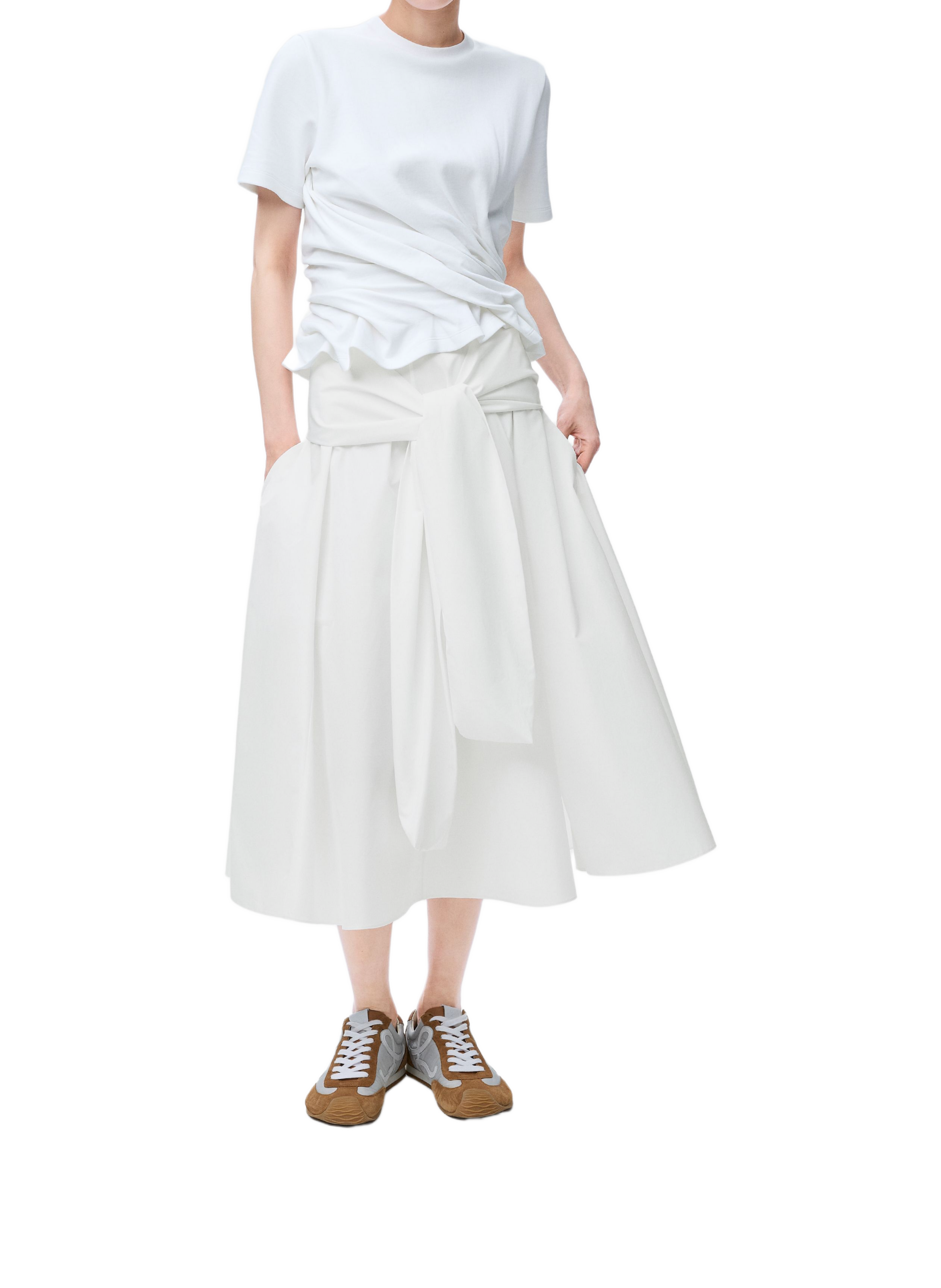 Cotton wrap skirt LOEWE White