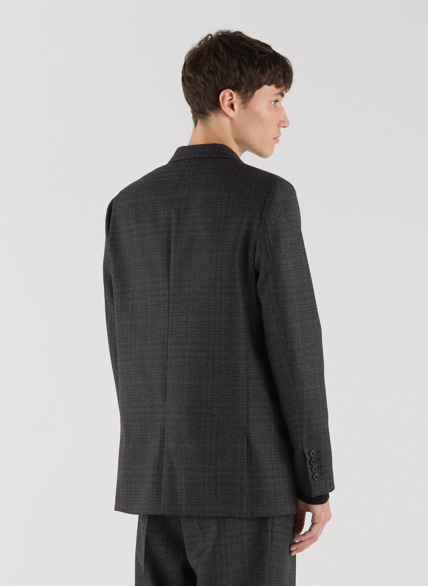 Veste de tailleur droit col tailleur en laine SAISON 1865 Gris