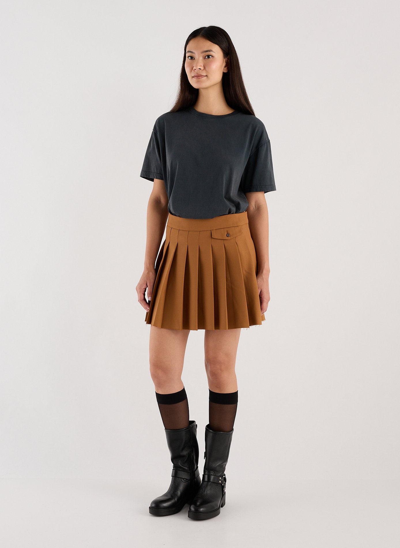 Pleated short skirt Winnie SAISON 1865 Brown