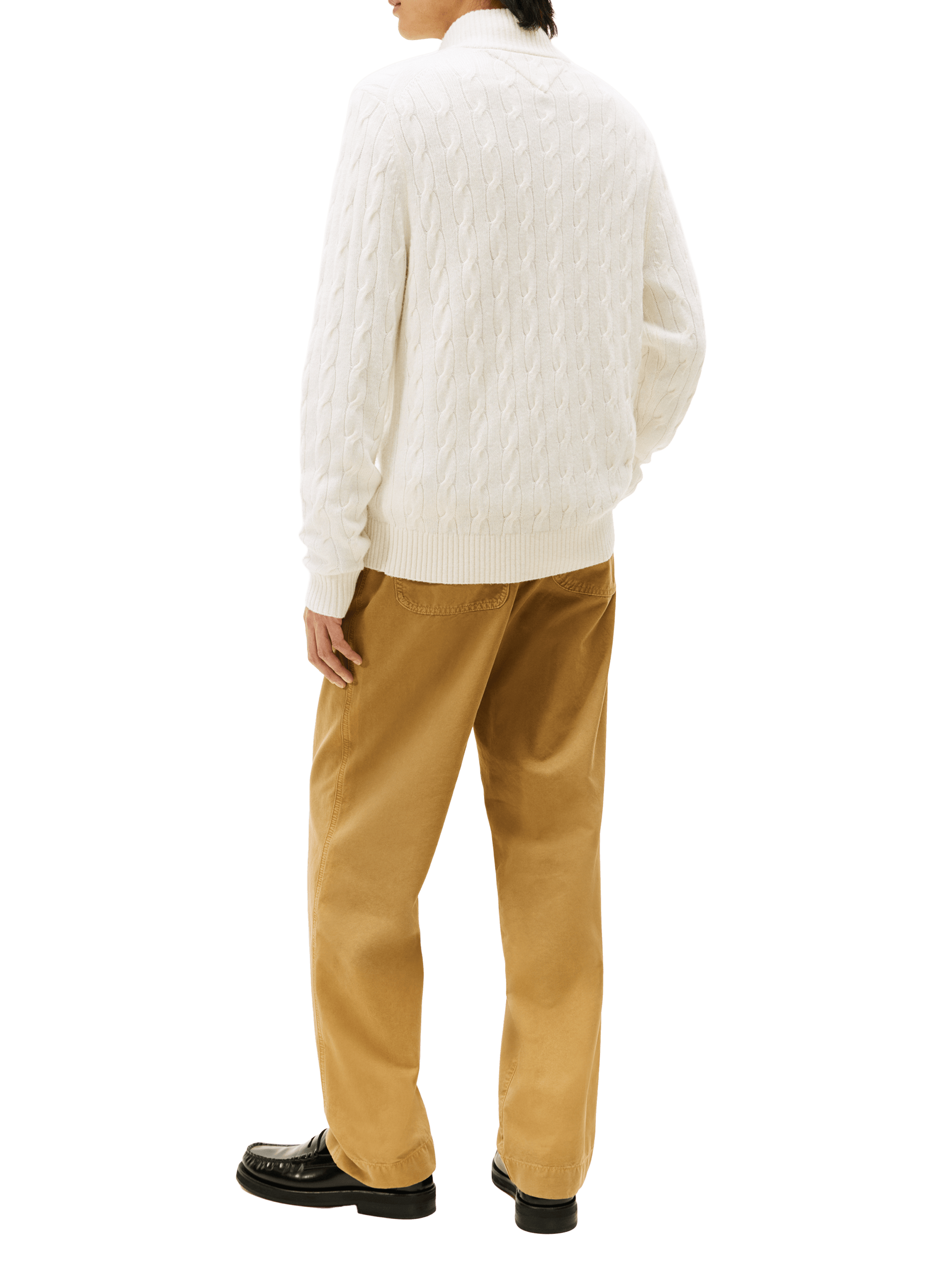 Wool blend zip-up sweater TOMMY HILFIGER Beige