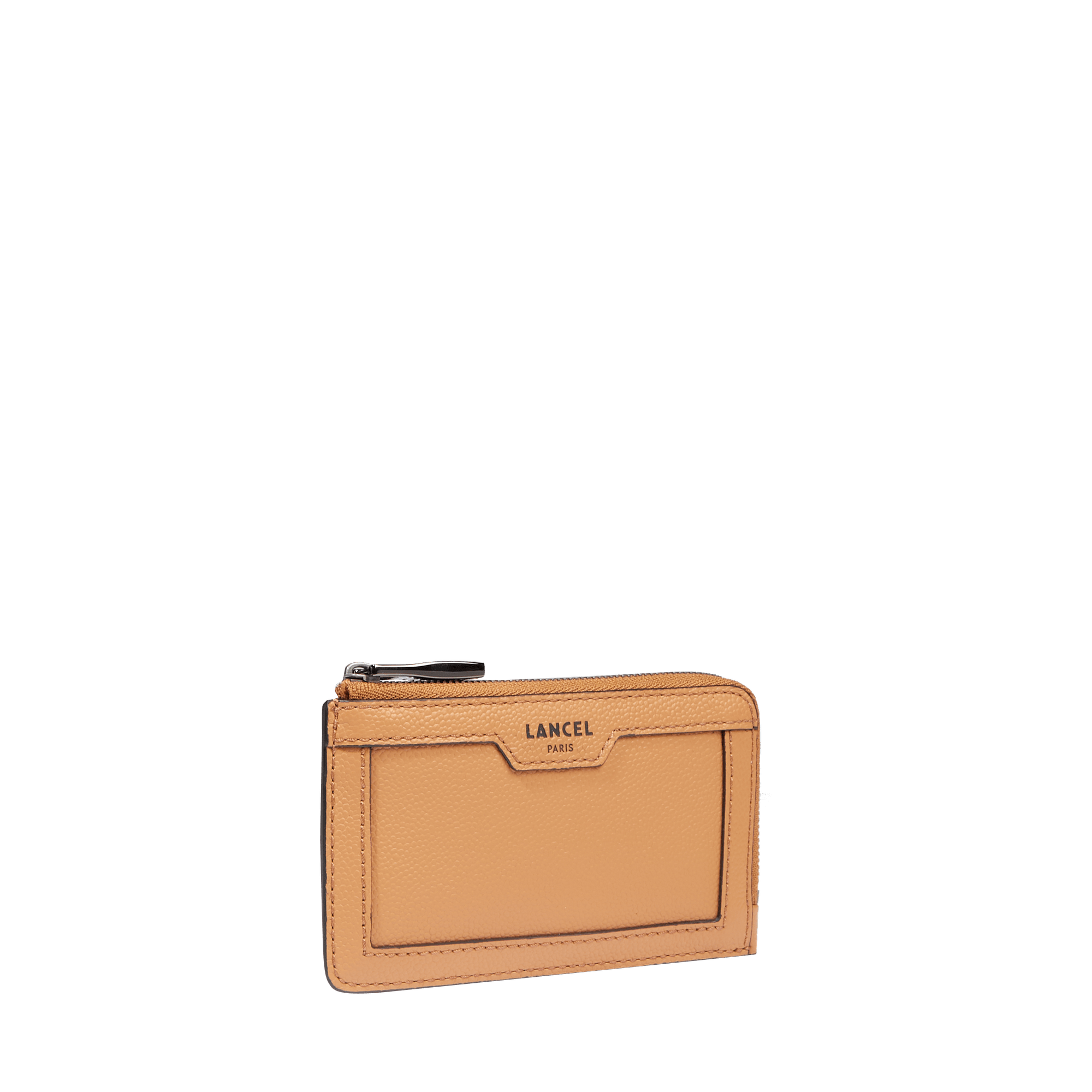 Porte-cartes zippé   charlie de lancel en cuir LANCEL Marron
