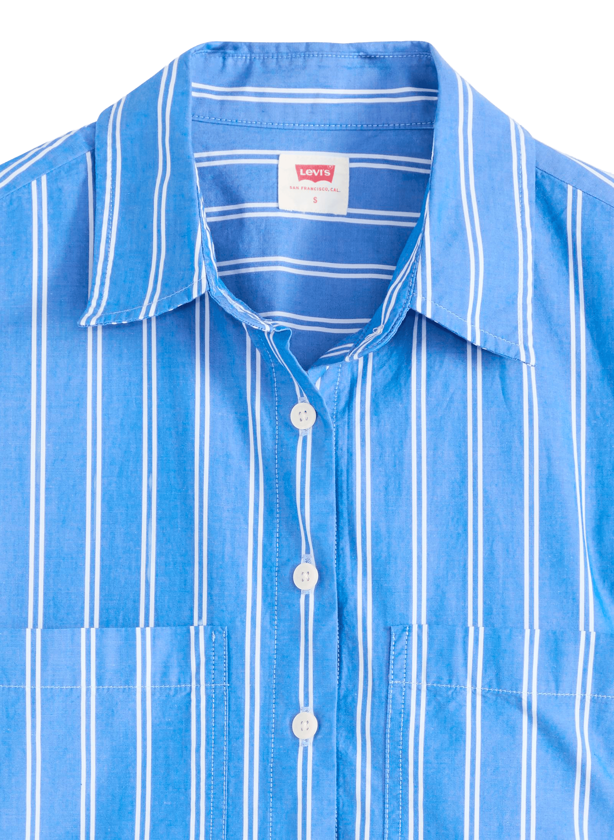 Chemise manches courtes col classique en coton LEVI'S Bleu