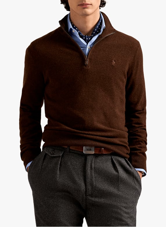 Pull col zippé en laine | Beige by POLO RALPH LAUREN Pull col zippé en laine Beige