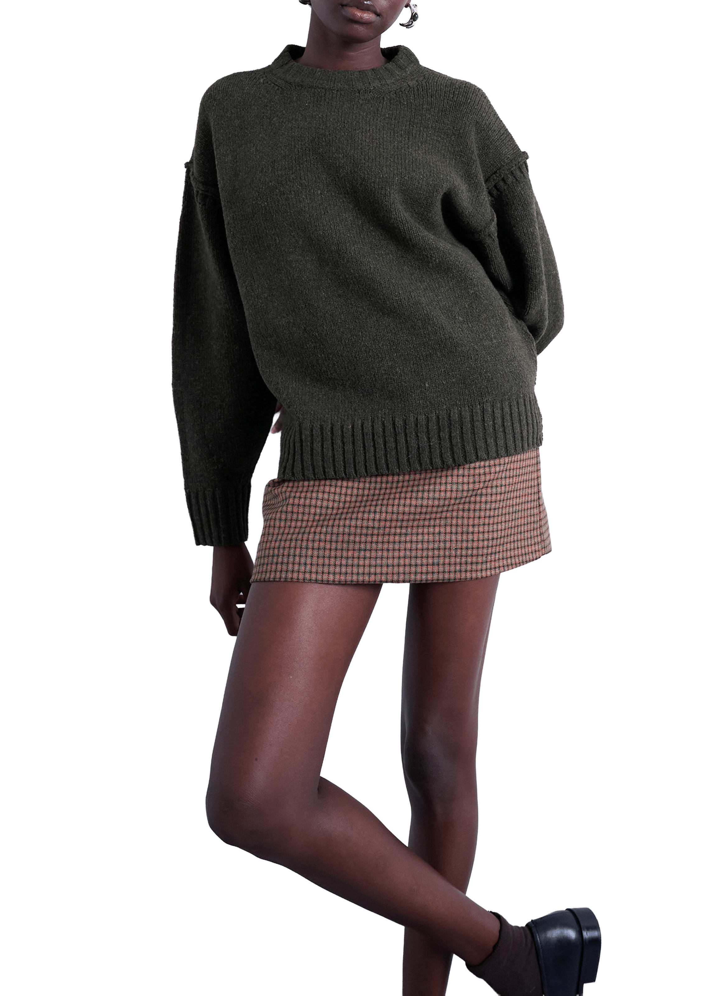 Pull ample uni TOPSHOP Kaki