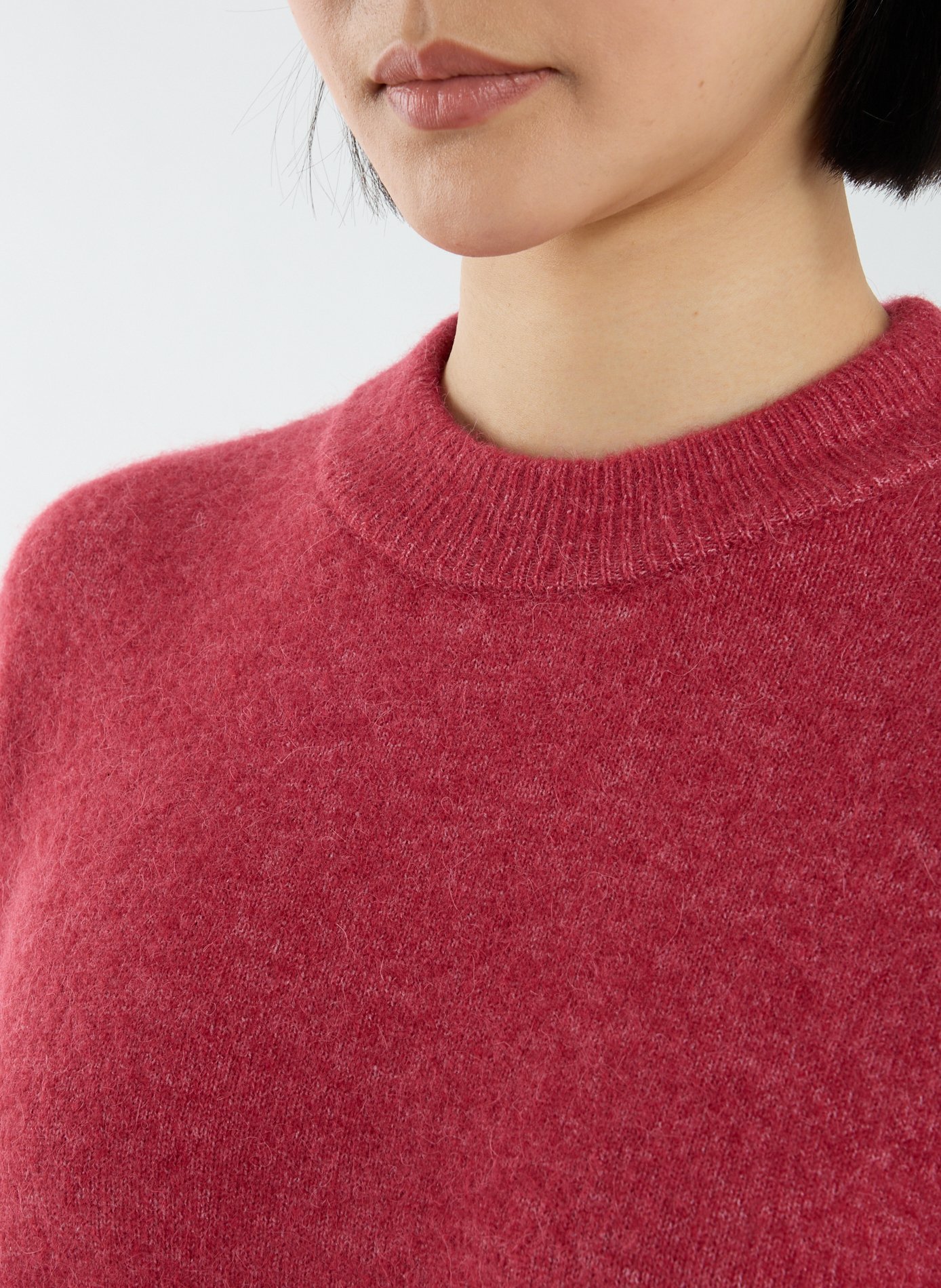 Pull duveteux en laine mélangée SAMSOE SAMSOE Rose