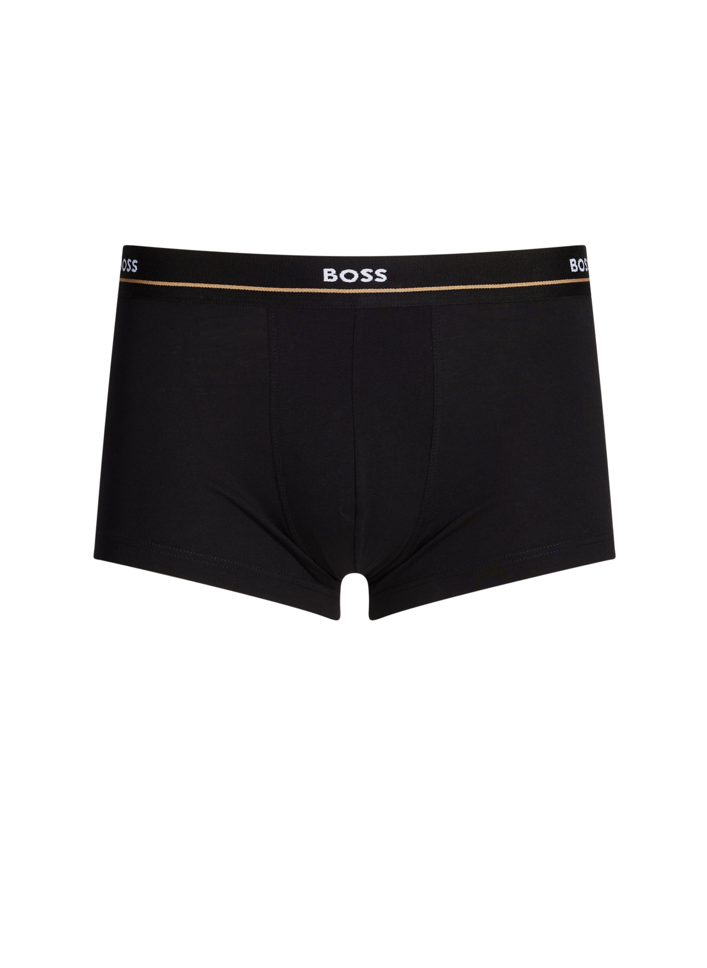 BOSS Lot de cinq boxers en coton stretch avec taille à logo Noir