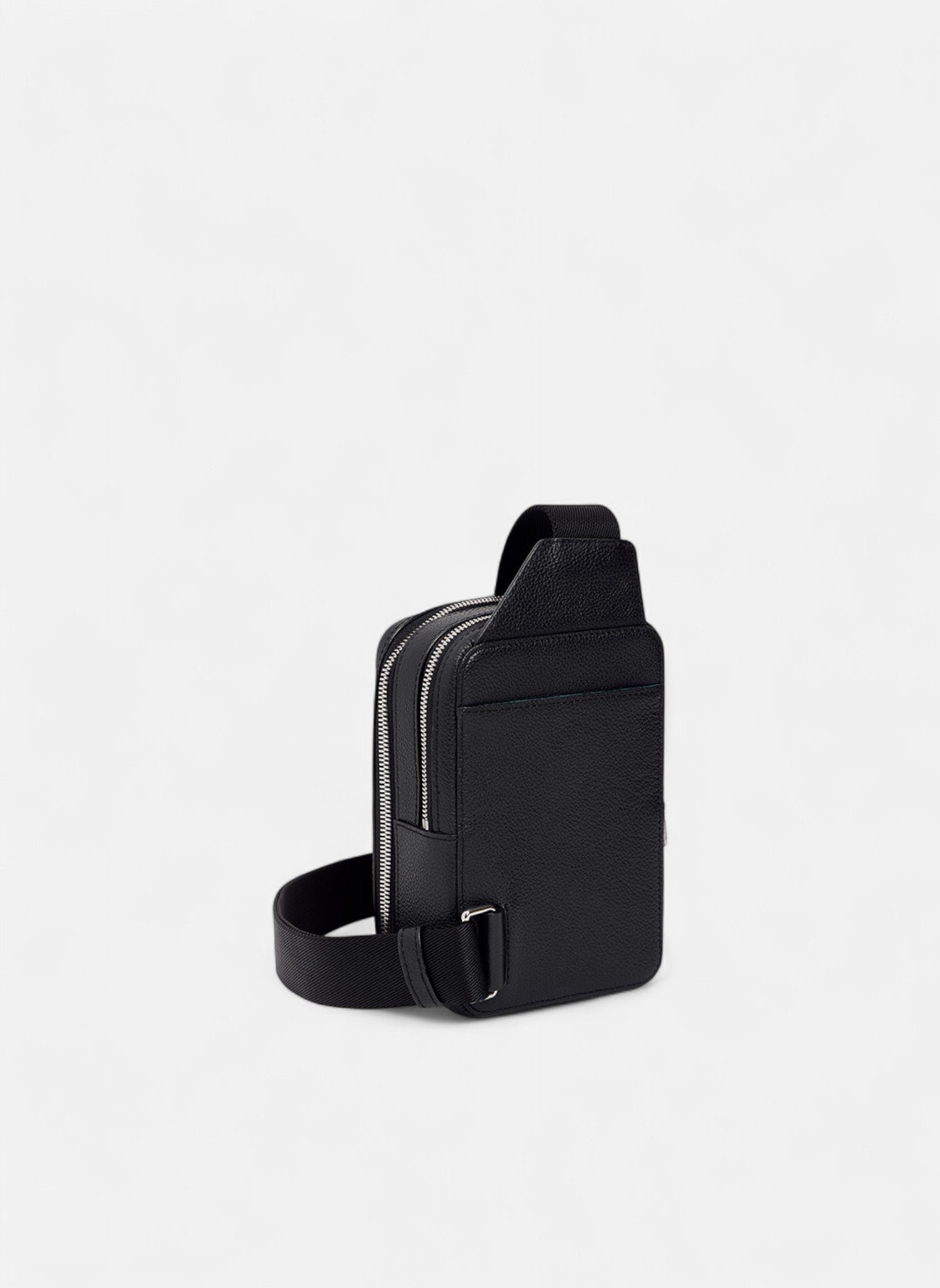 Sacoche sling emile en cuir grainé LE TANNEUR Noir