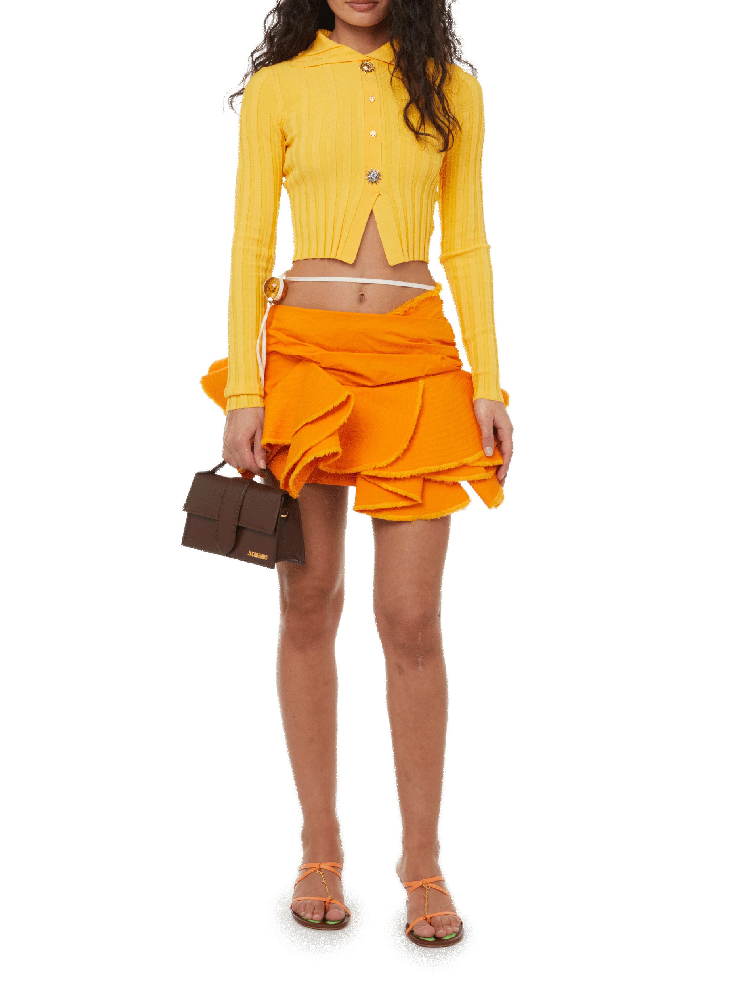 Le Grand Bambino en cuir JACQUEMUS Marron