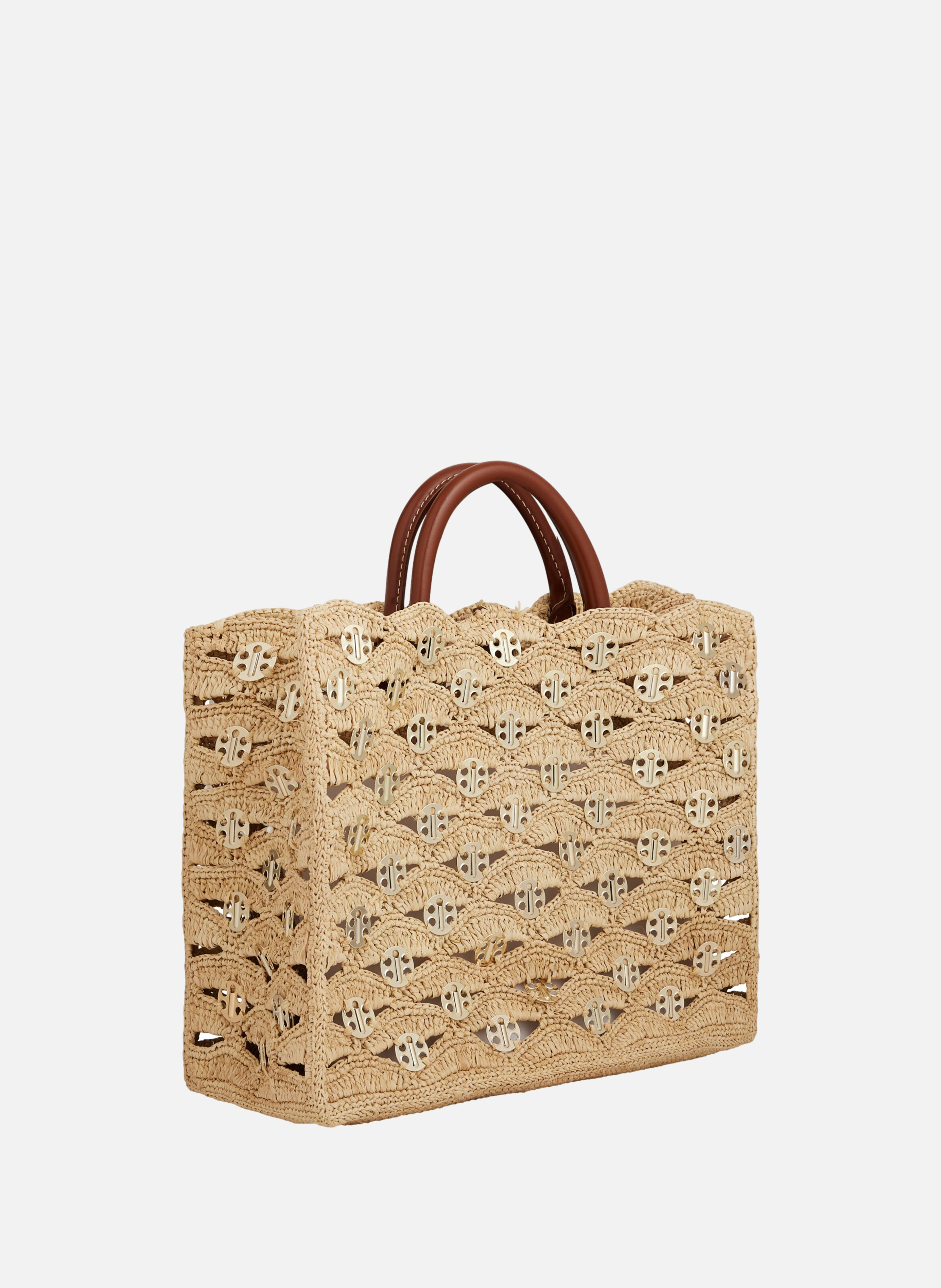 Sac cabas en raphia RABANNE Beige