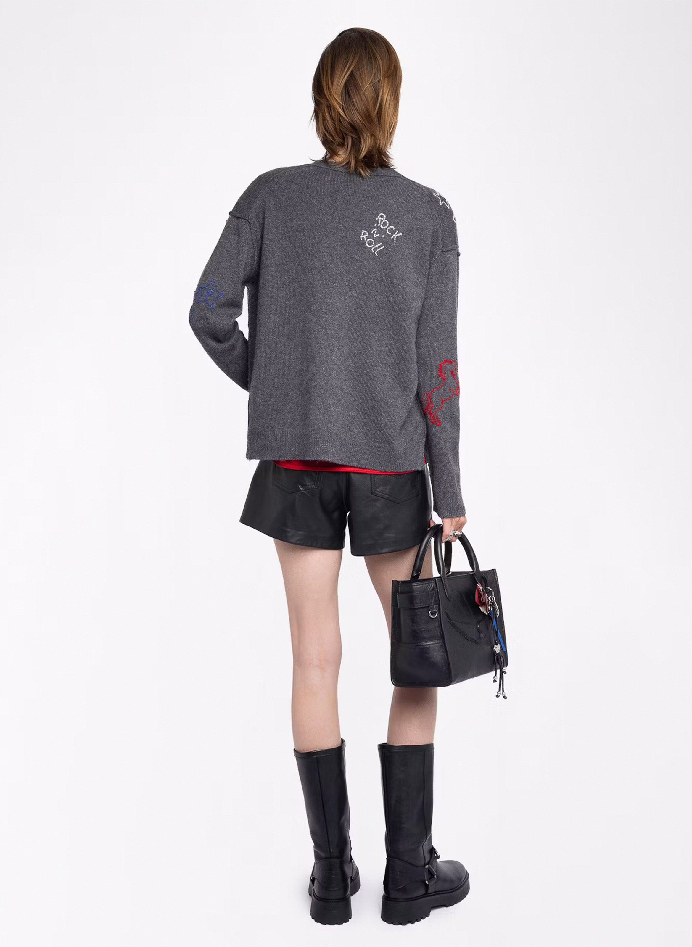 Gilet col v en cachemire mirkaz ZADIG&VOLTAIRE Gris