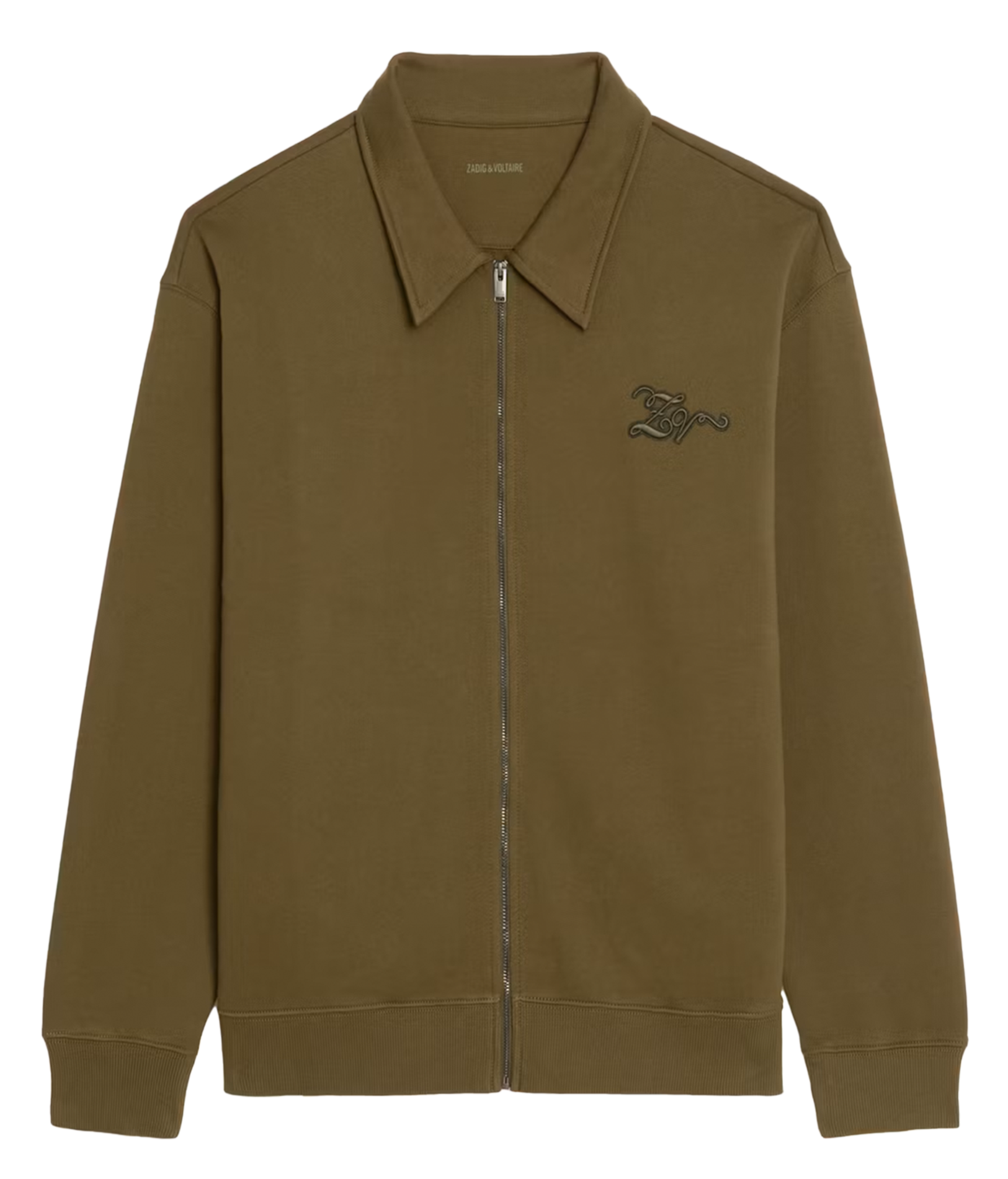 Sweat droit col classique en coton moyaz ZADIG&VOLTAIRE Vert