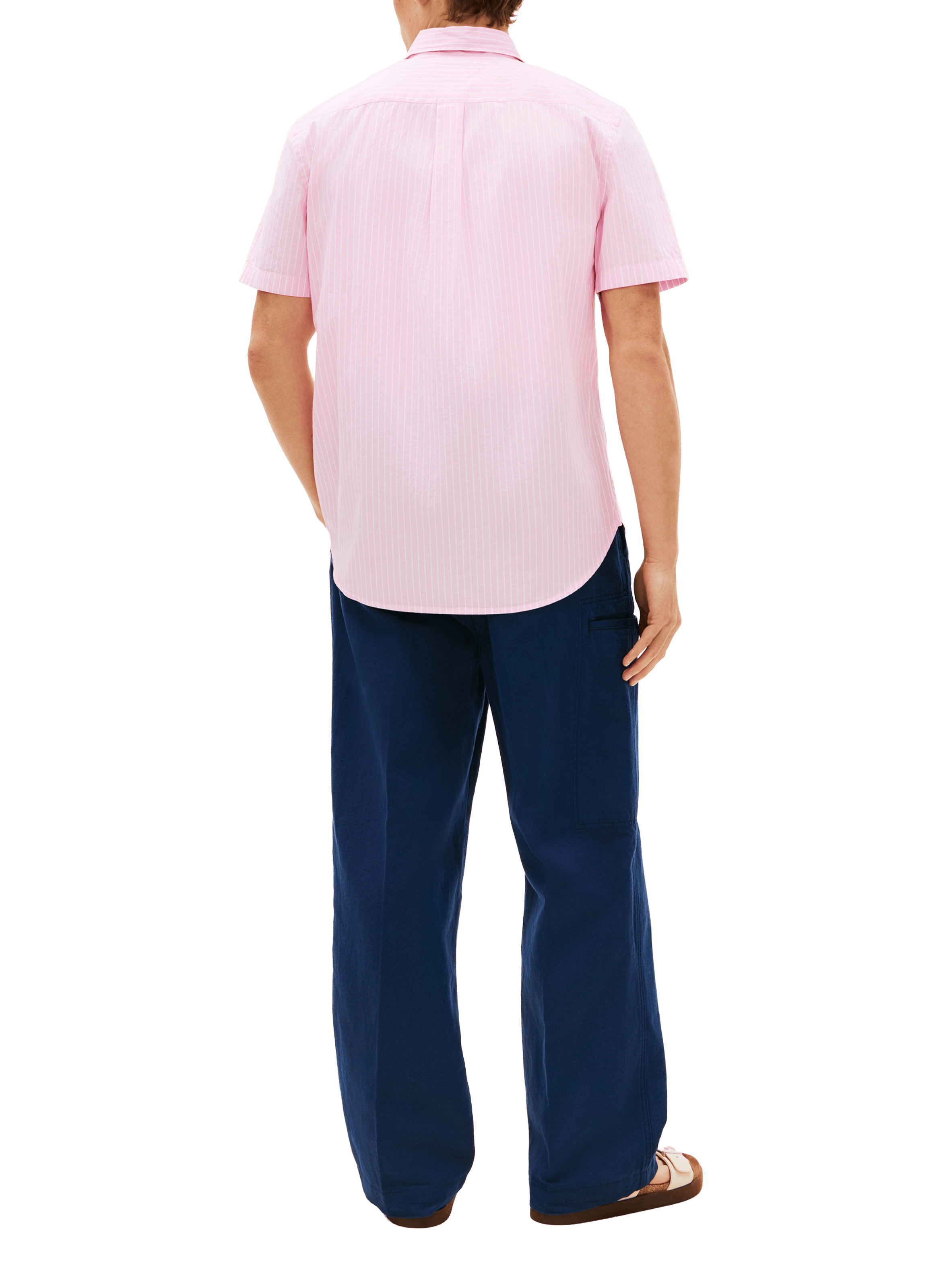 Chemise à rayures en coton TOMMY HILFIGER Rose