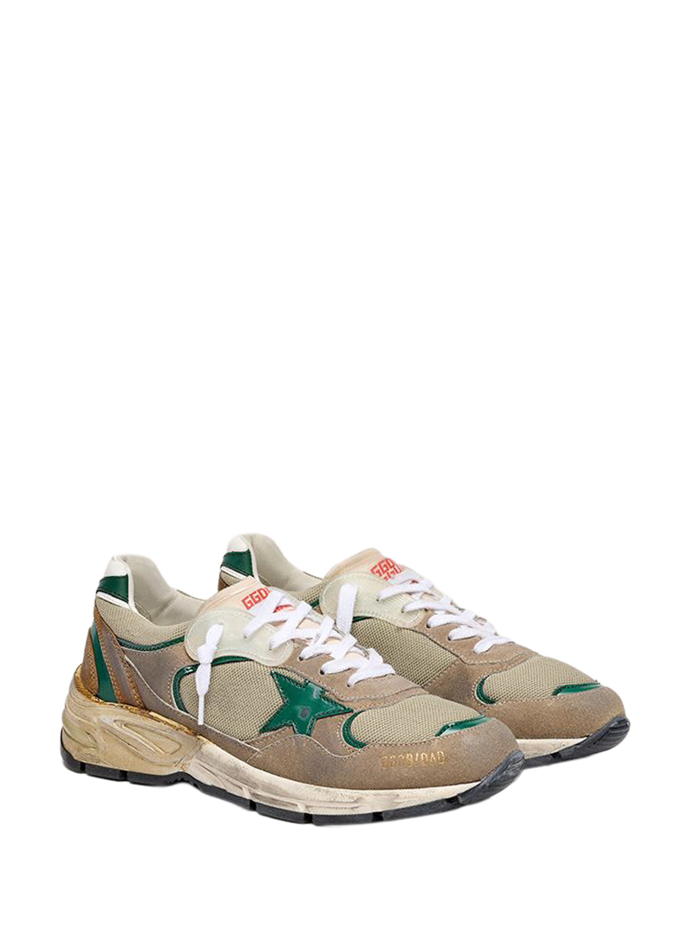 Baskets Running Dad en cuir mélangé GOLDEN GOOSE Multicolour