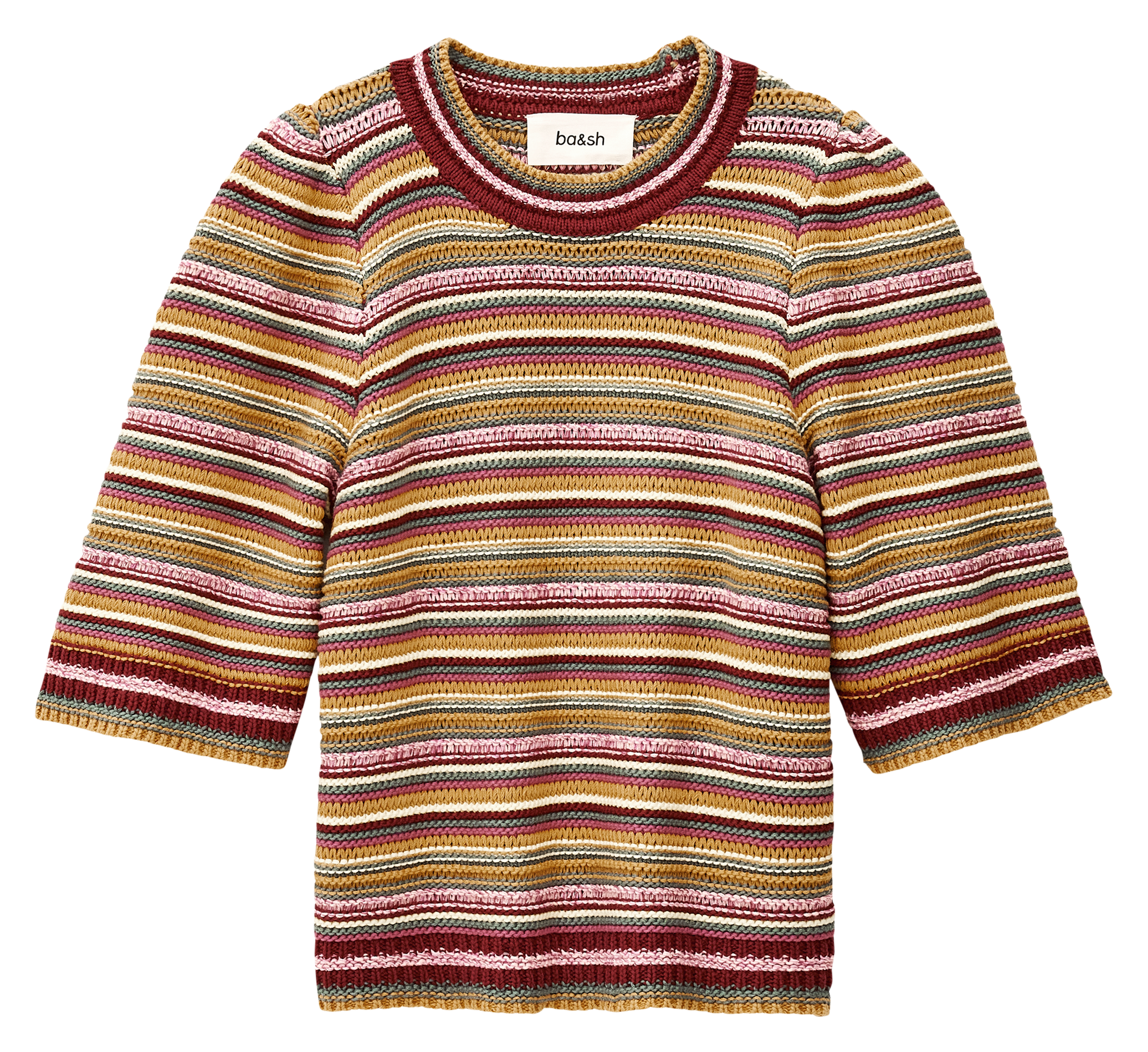 Pull col rond en coton farfaela BA&SH Violet