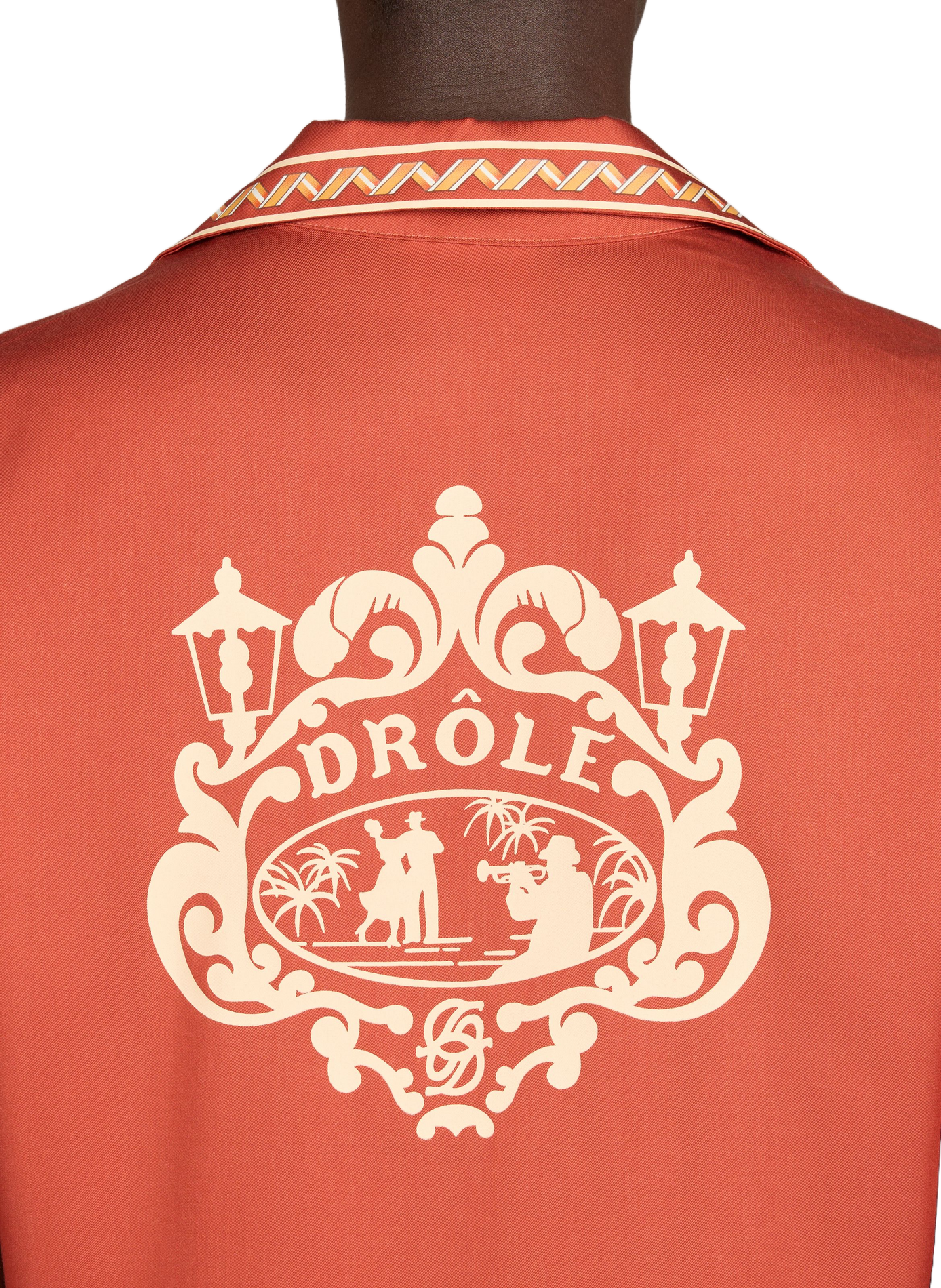 Chemise à imprimé en lyocell DROLE DE MONSIEUR Marron