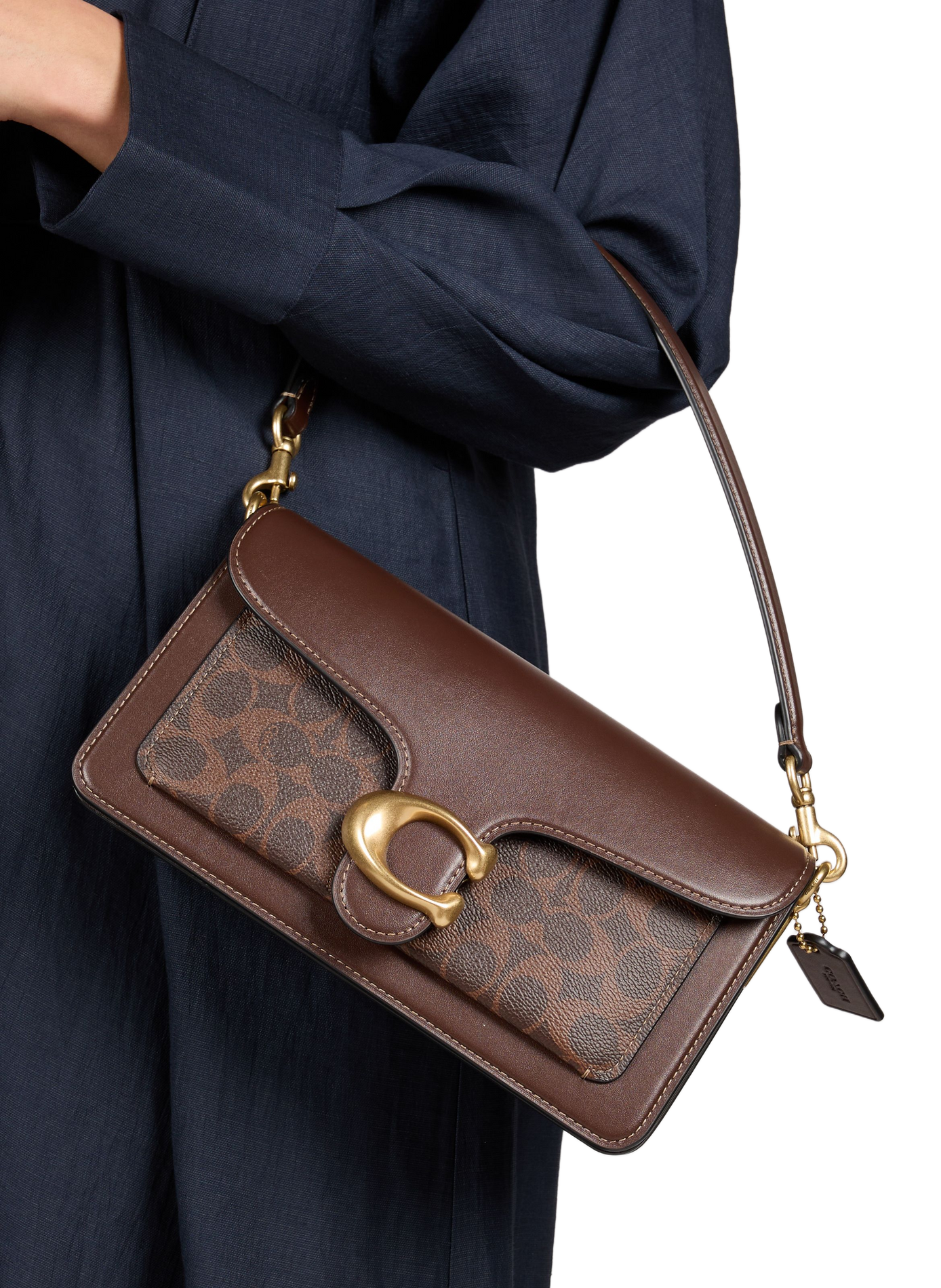 Leather bag COACH Brown