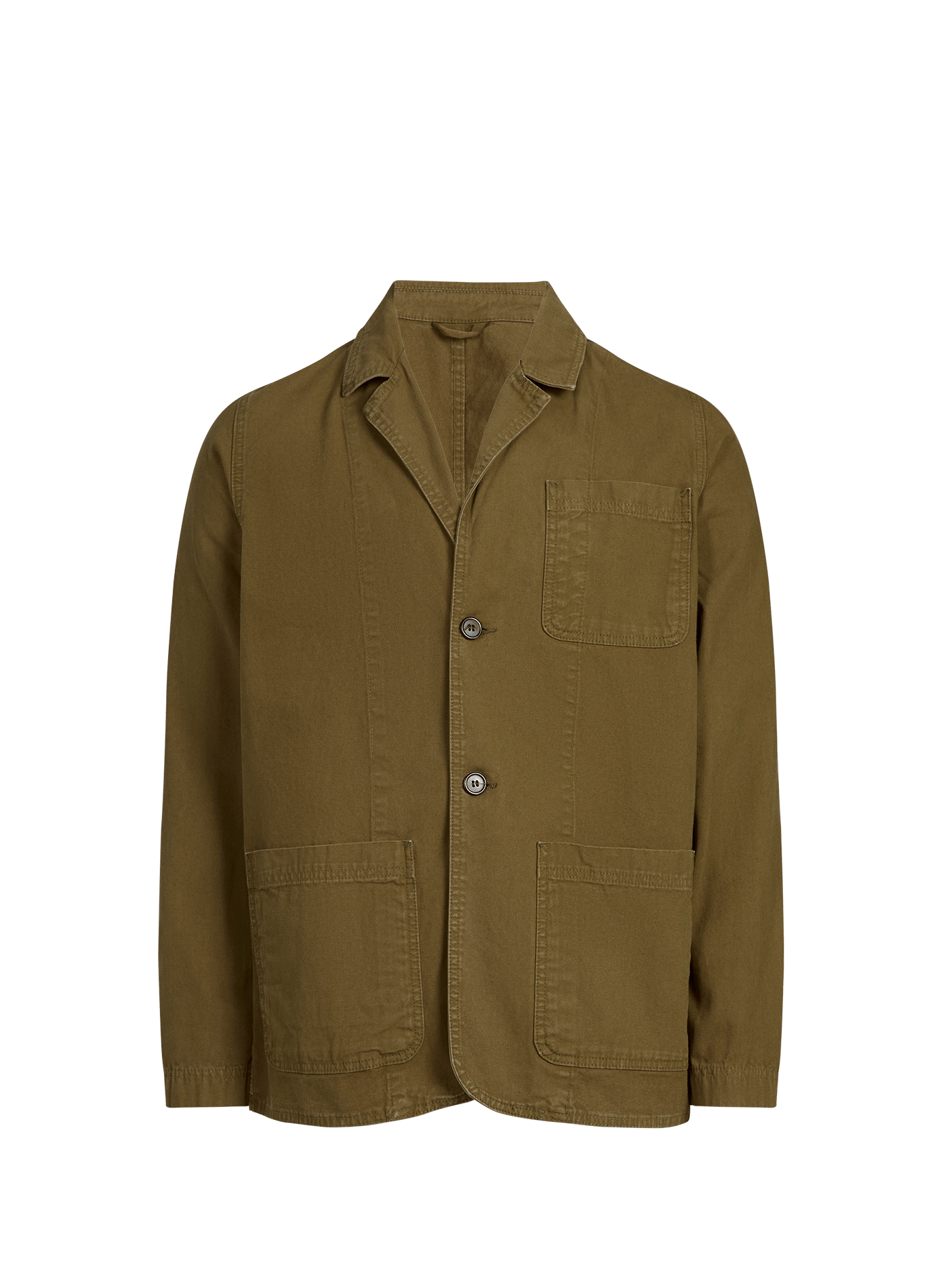 Veste col tailleur en coton LAFAURIE Kaki