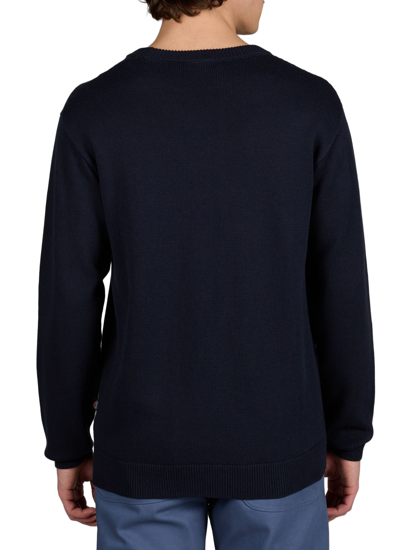 Pull col rond en coton DICKIES Bleu