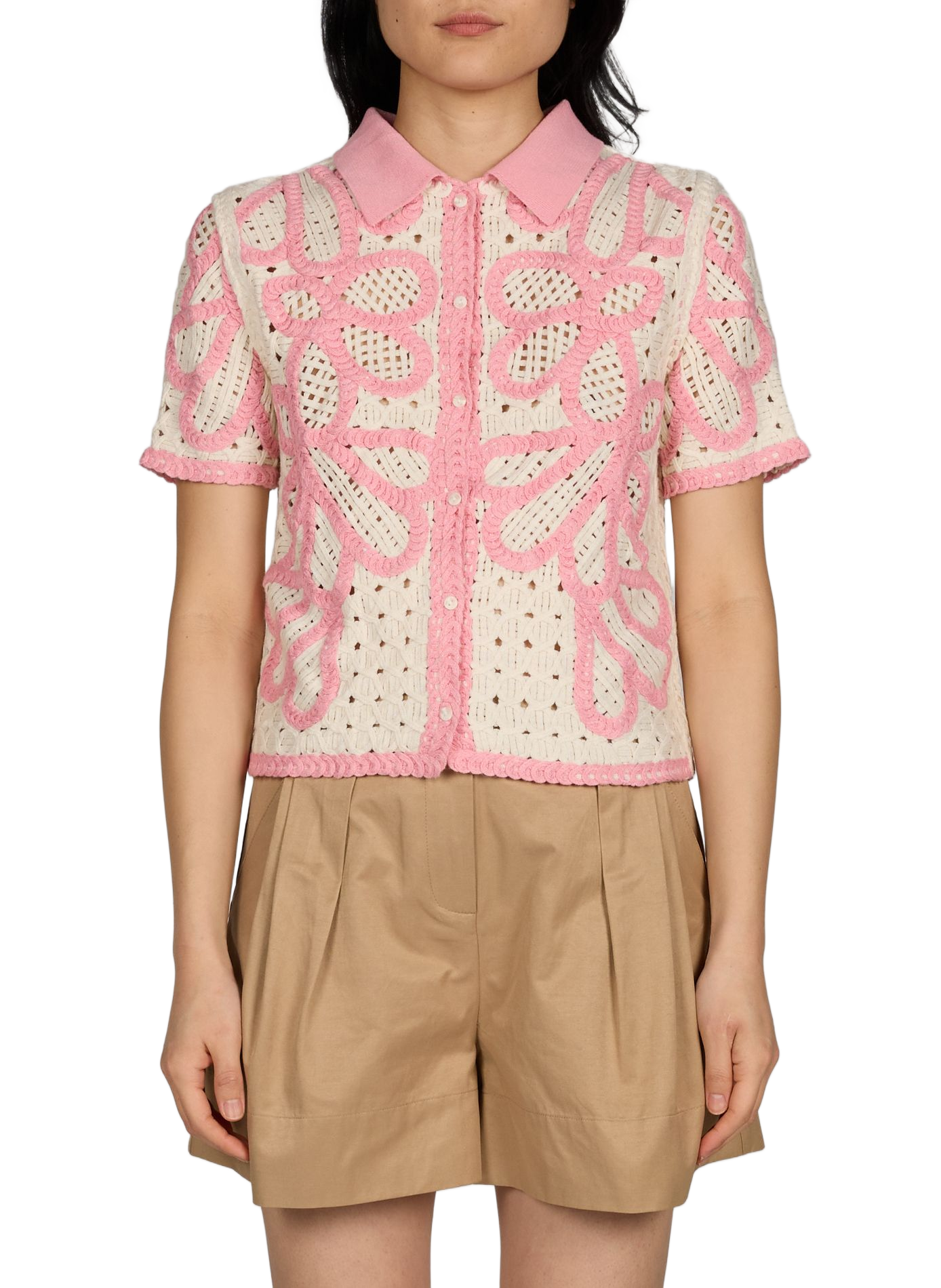 Gilet Gavrili en maille  SUNCOO Rose