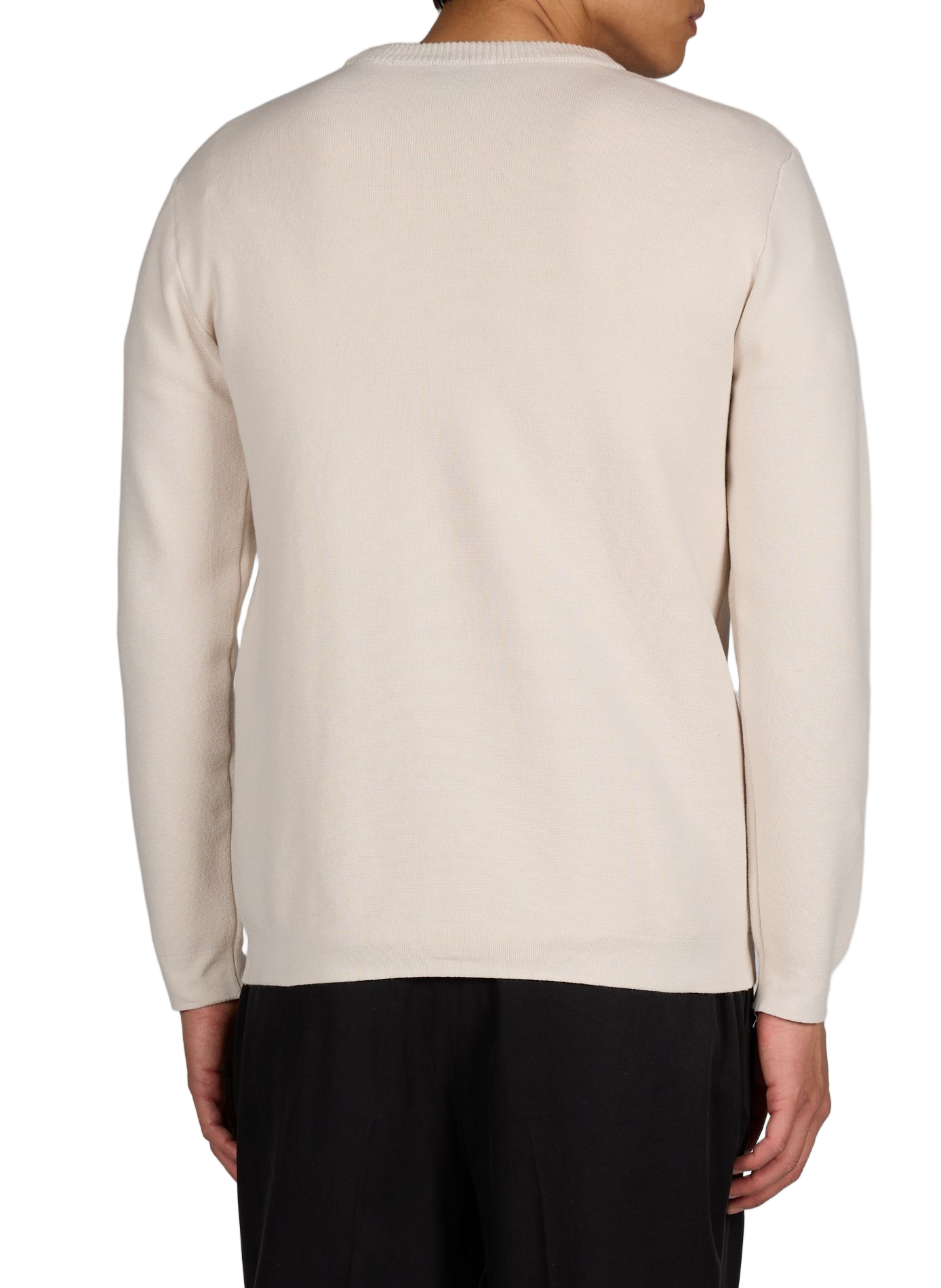 Pull uni à col rond en coton LAFAURIE Beige