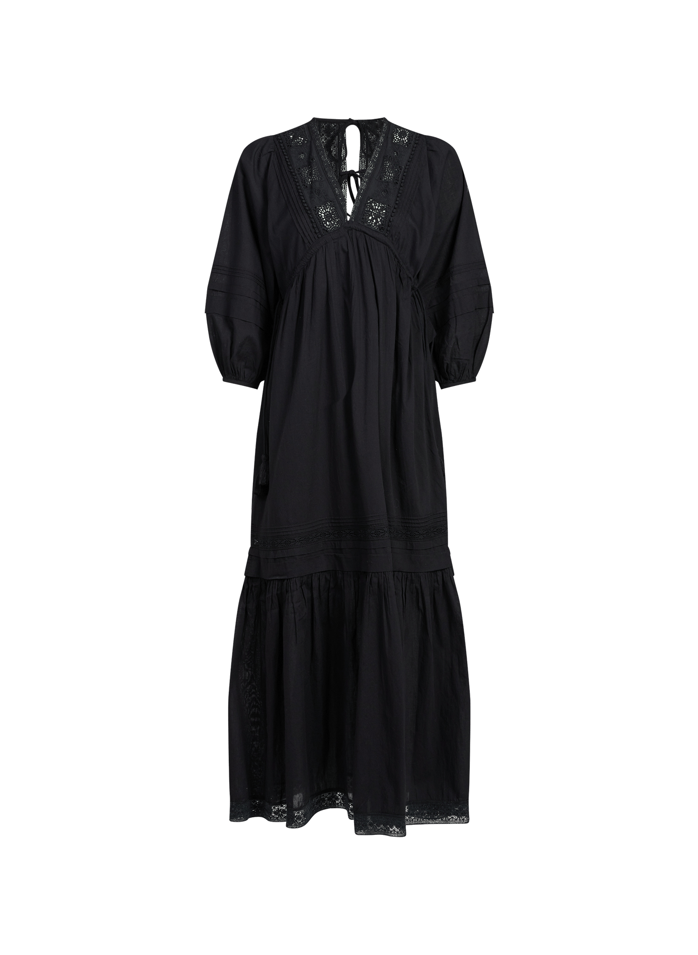 Robe longue Bali en coton LOUISE MISHA Noir