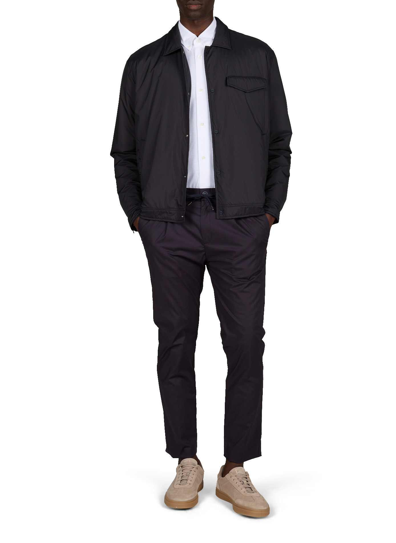 Pantalon à cordon de serrage en coton mélangé HERNO Bleu