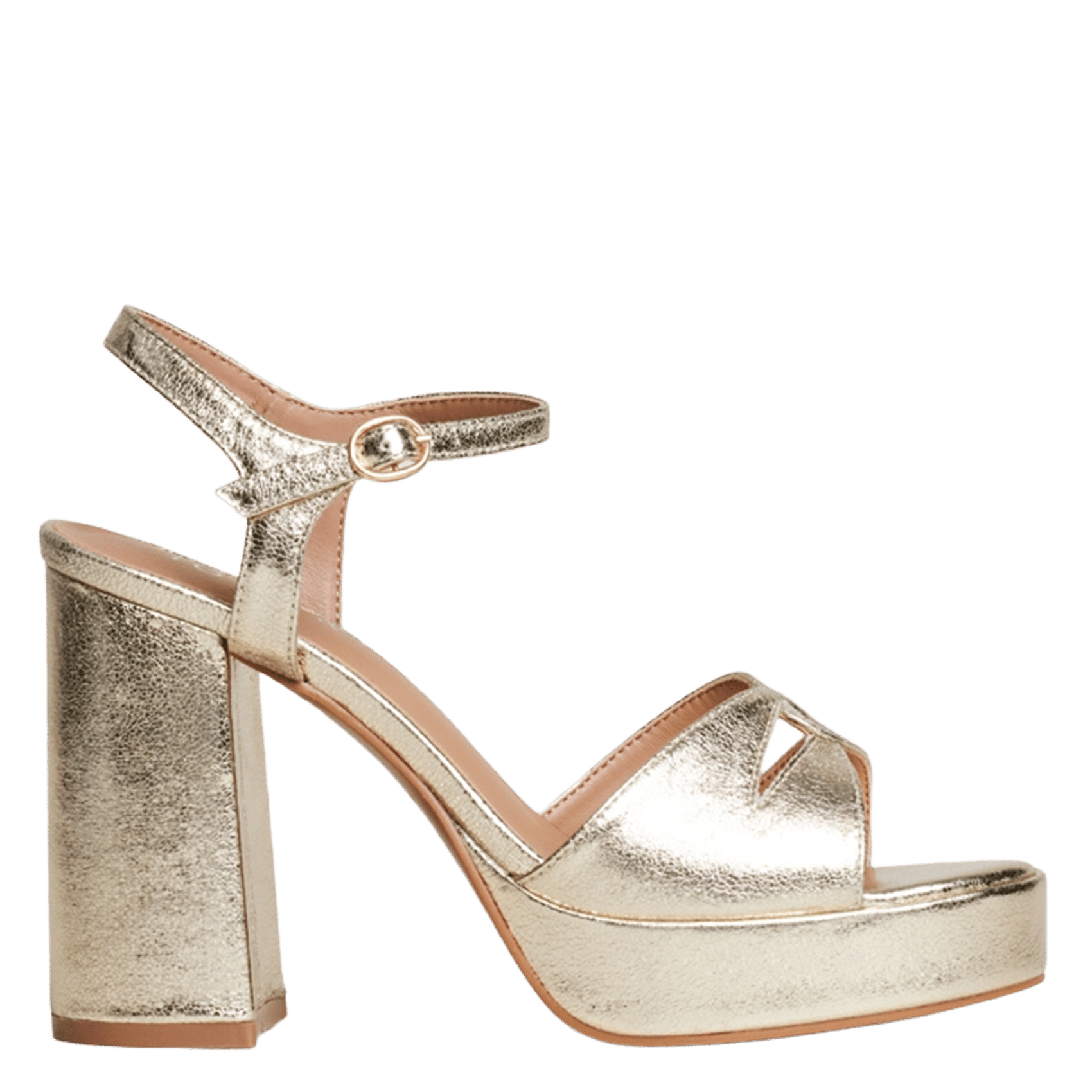 Sandales hautes métallisées justine JONAK Doré