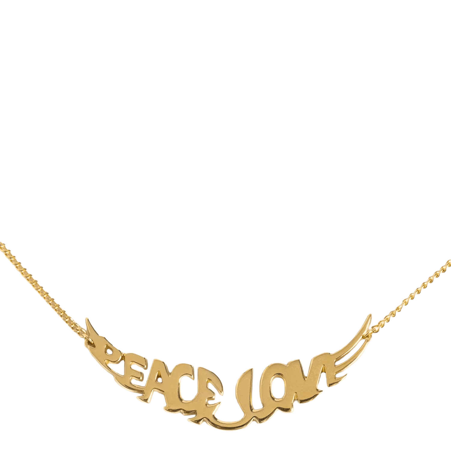 Brass lettering peace necklace ZADIG&VOLTAIRE Yellow