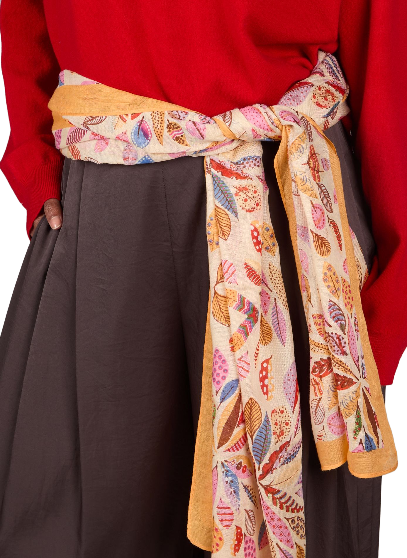 Printed scarf AU PRINTEMPS PARIS Orange