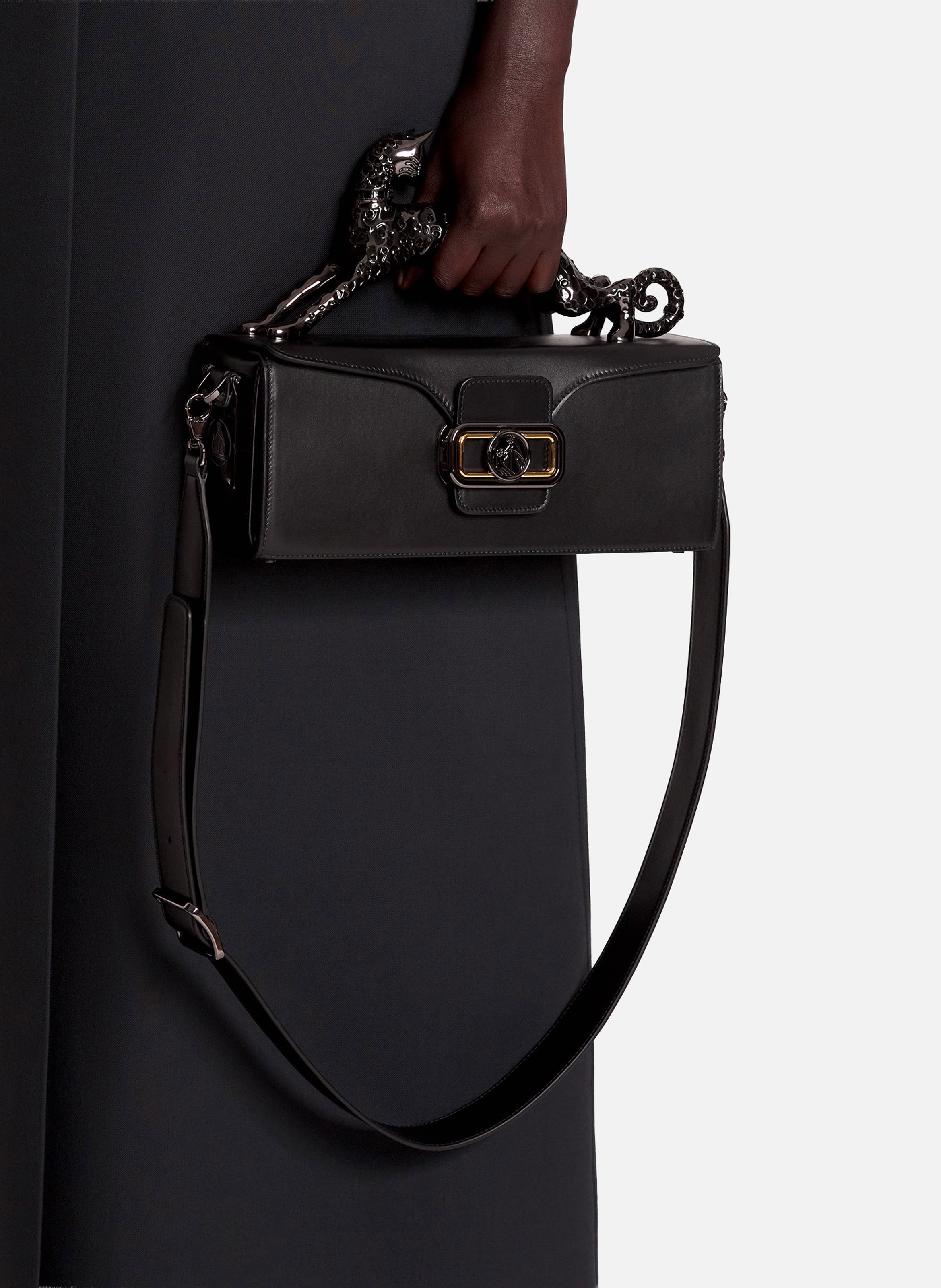 Sac pencil cat en cuir LANVIN Noir