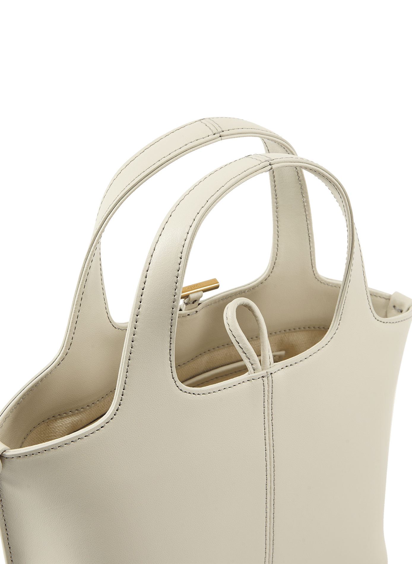 Leren handtas ATELIER DE LUMEN Beige