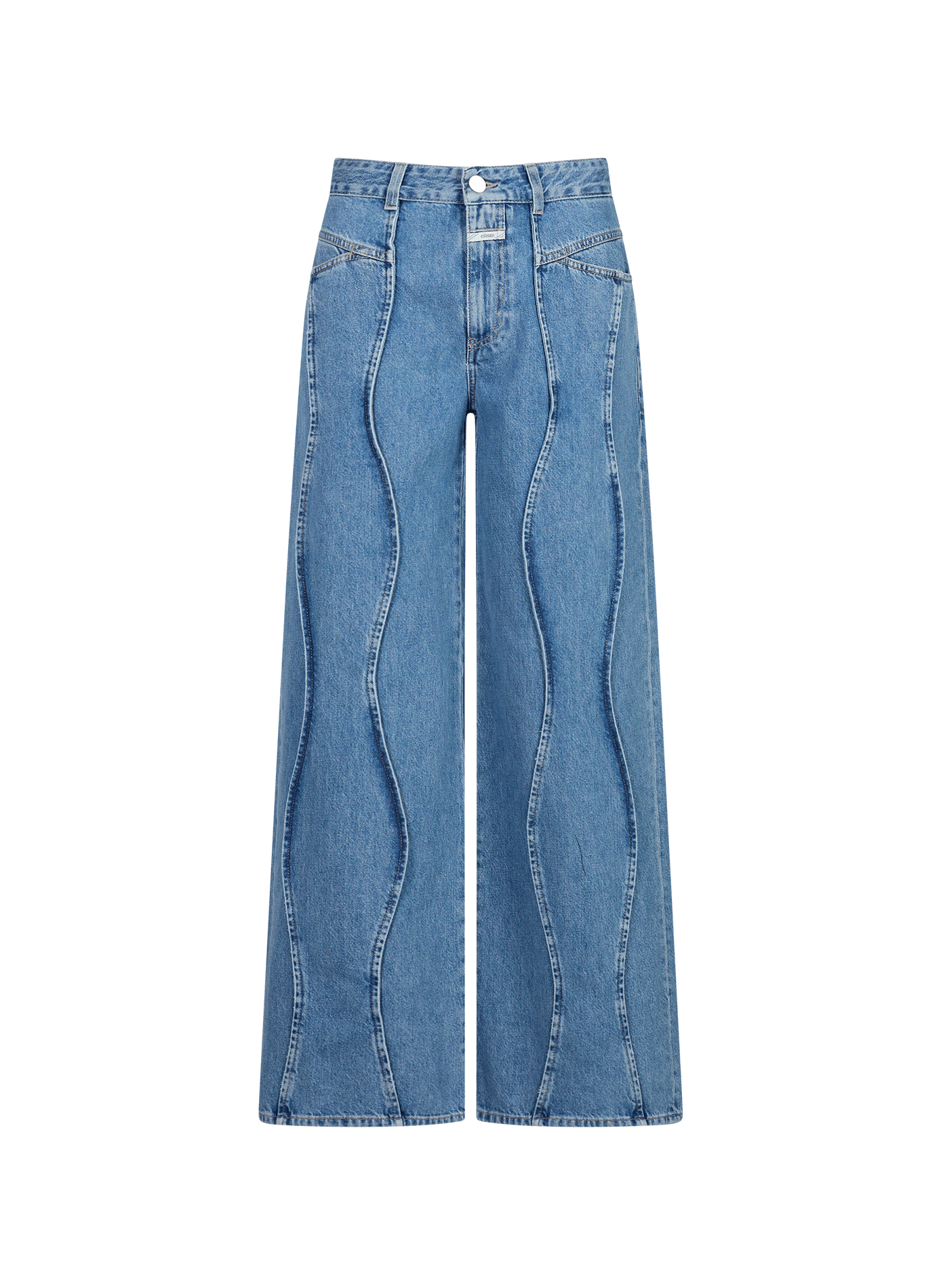 Wide cotton jeans CLOSED Blue
