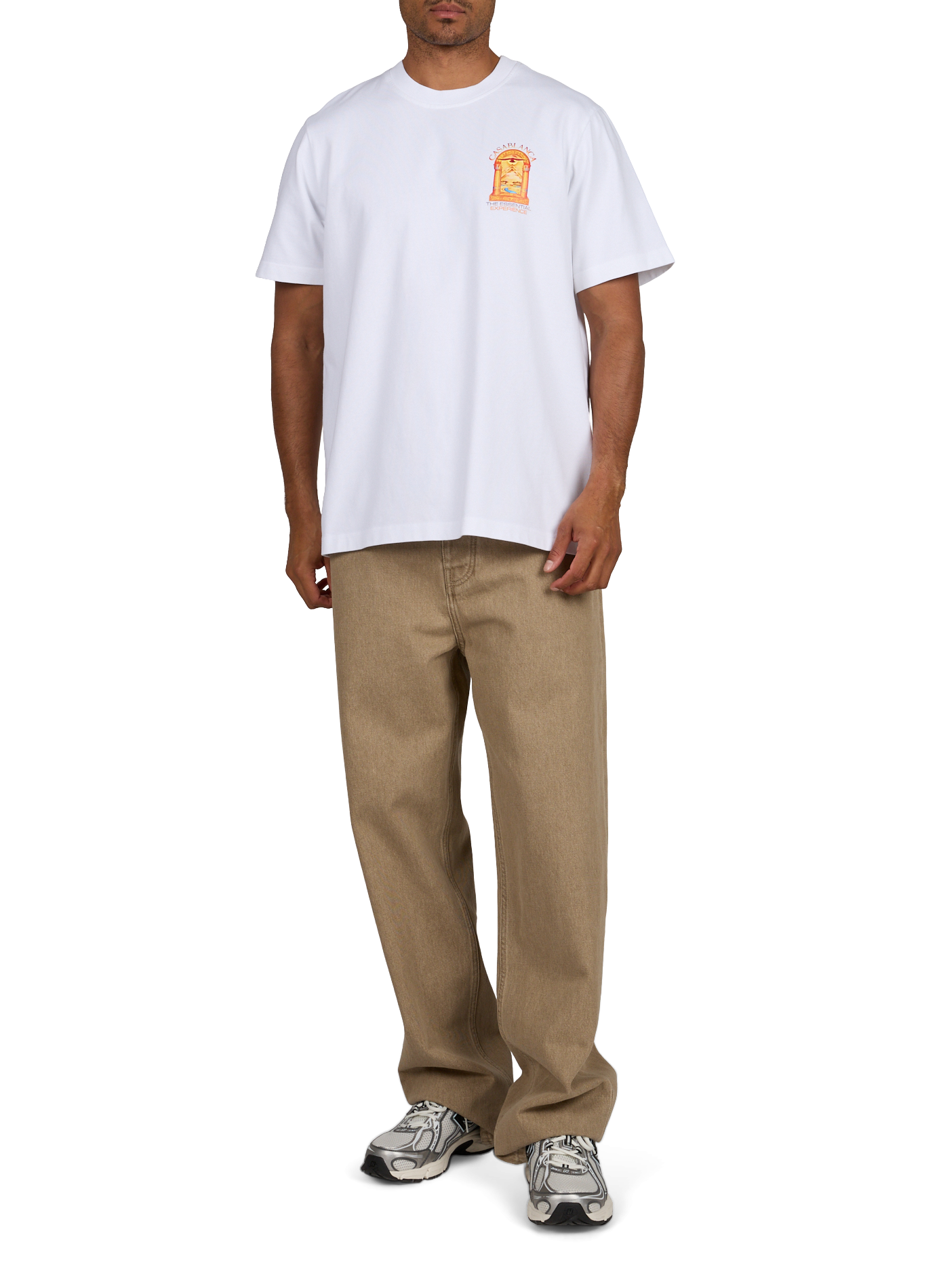 Camiseta recta de algodón CASABLANCA PARIS Blanco